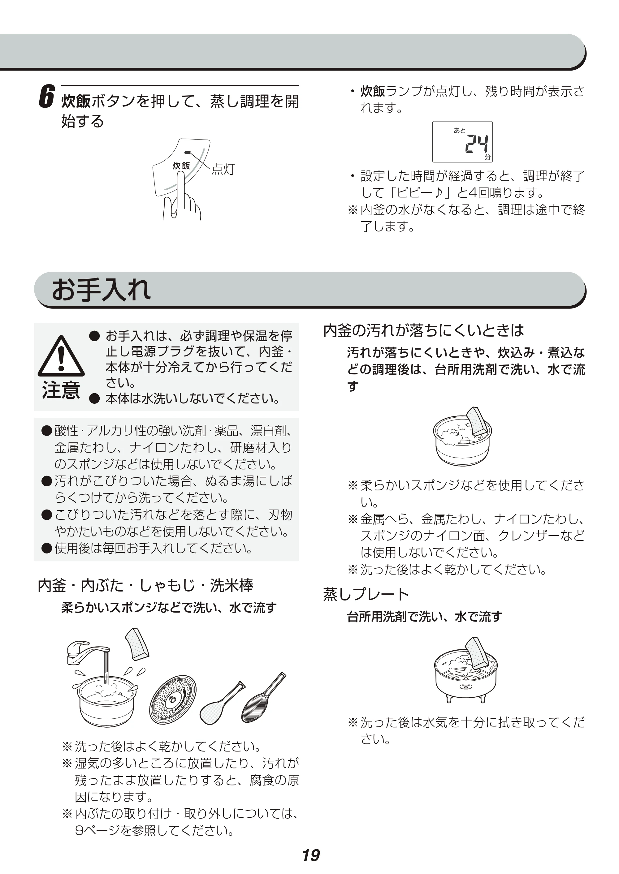 アイリスオーヤマ KRC-MB30 取扱説明書 — 原本ページ — 19ページ