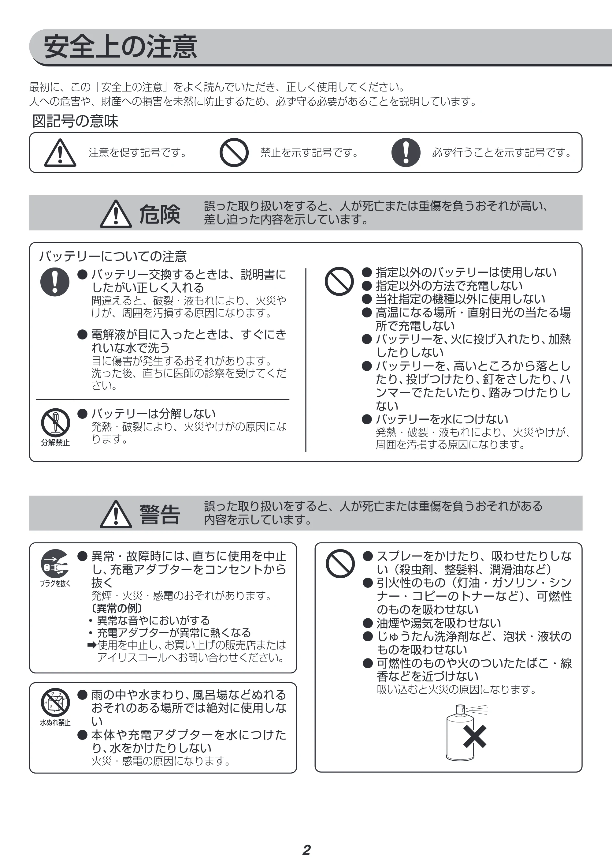 アイリスオーヤマ SCD-143P-CW 取扱説明書 — 原本ページ — 2ページ