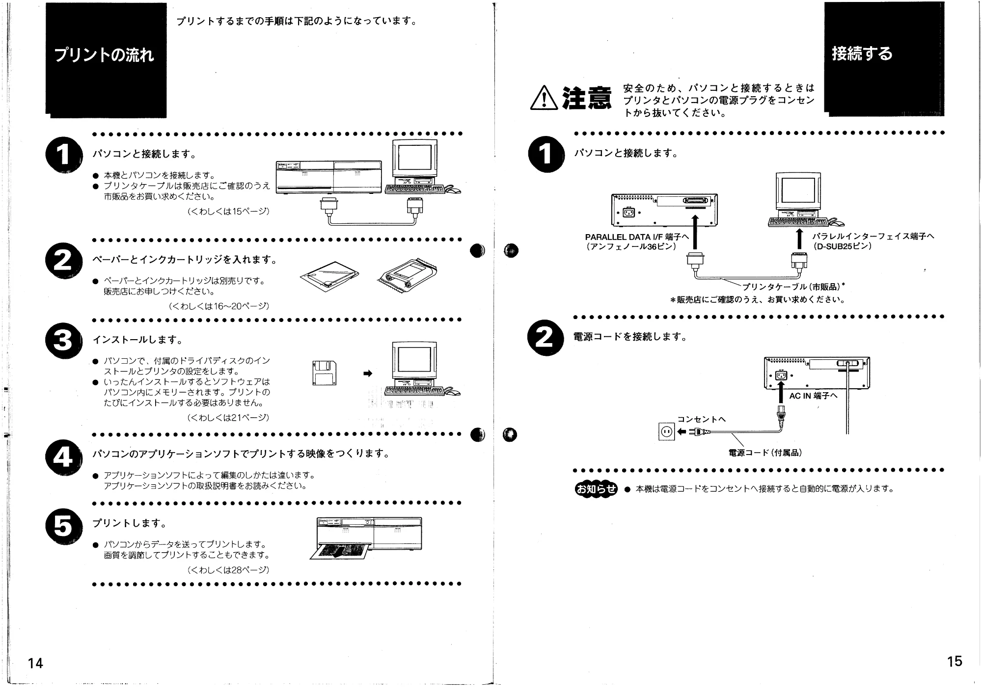 日立 VY60D 取扱説明書 — プリントの流れ — 原本ページ — 8ページ