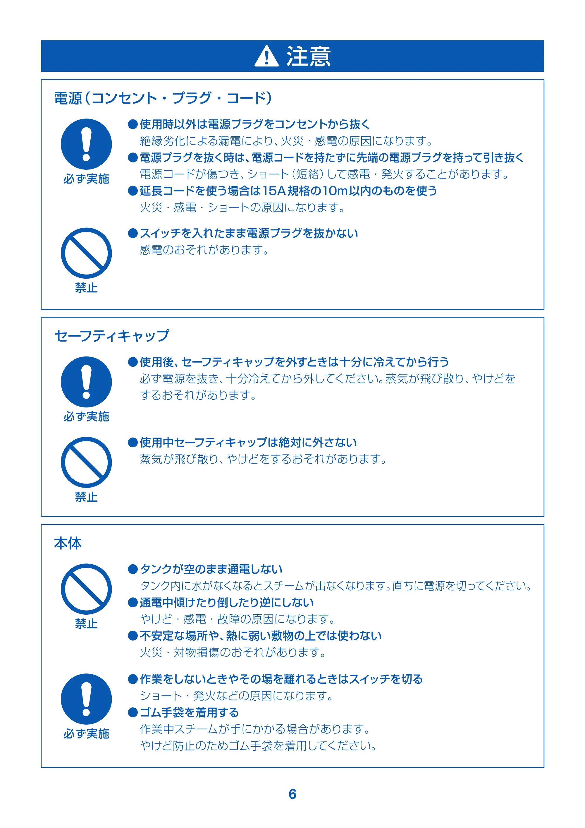 アイリスオーヤマ STM-304 取扱説明書 — 原本ページ — 6ページ