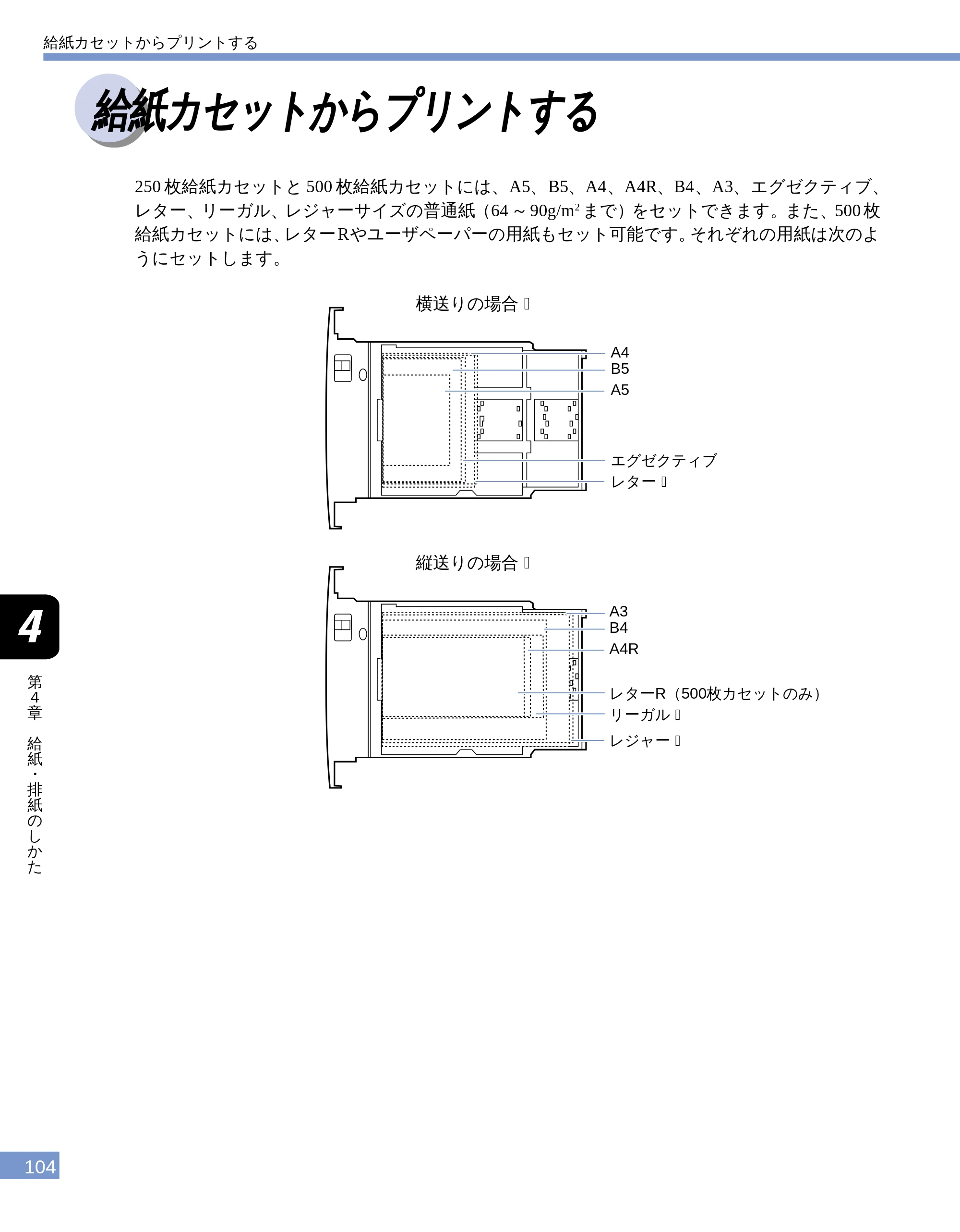 キヤノン LBP-1810 ユーザーズガイド （PDF形式／4.75Mバイト） — 給紙カセットからプリントする — 原本ページ — 105ページ