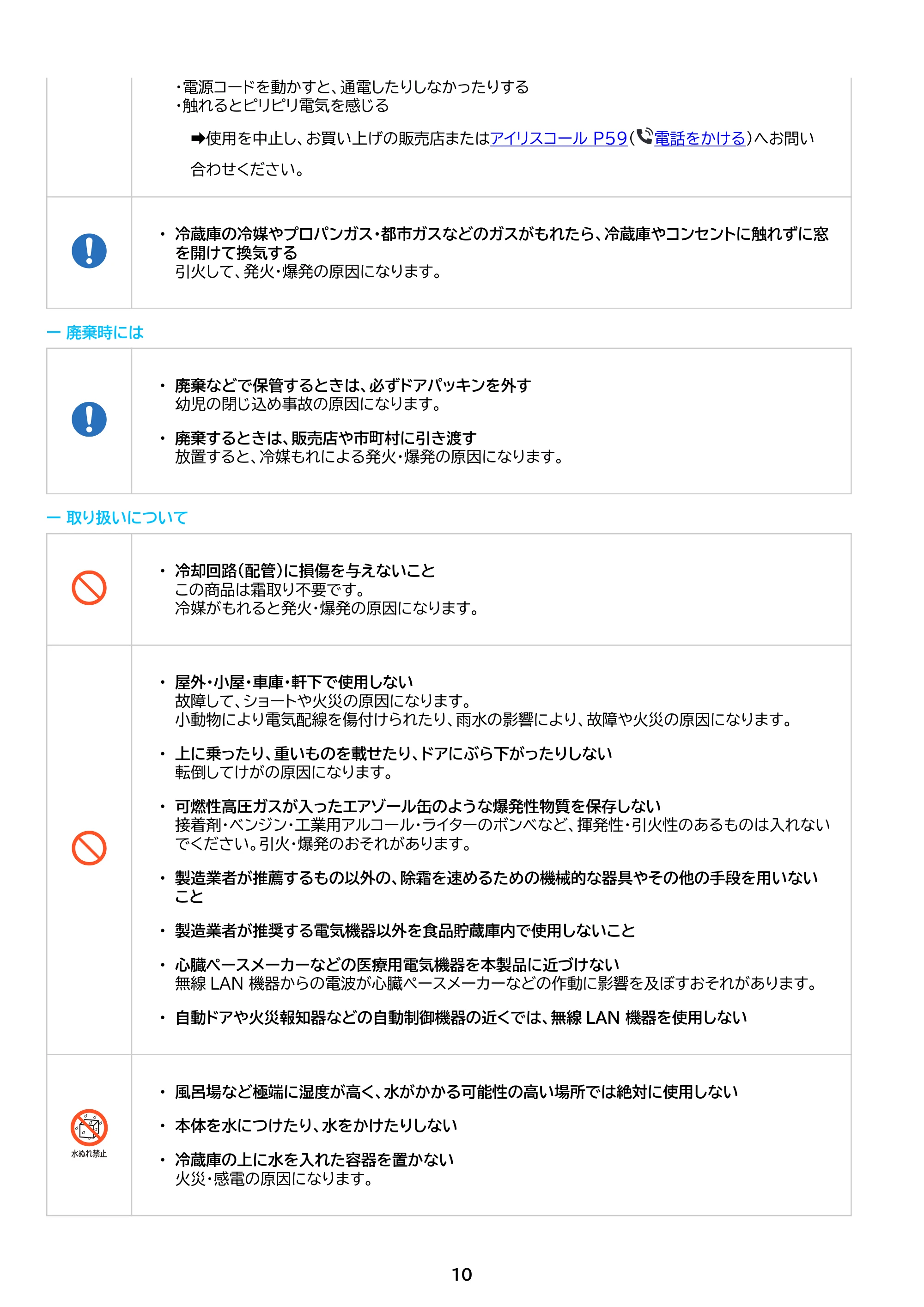 アイリスオーヤマ IRSN-I30A 取扱説明書 — 原本ページ — 10ページ