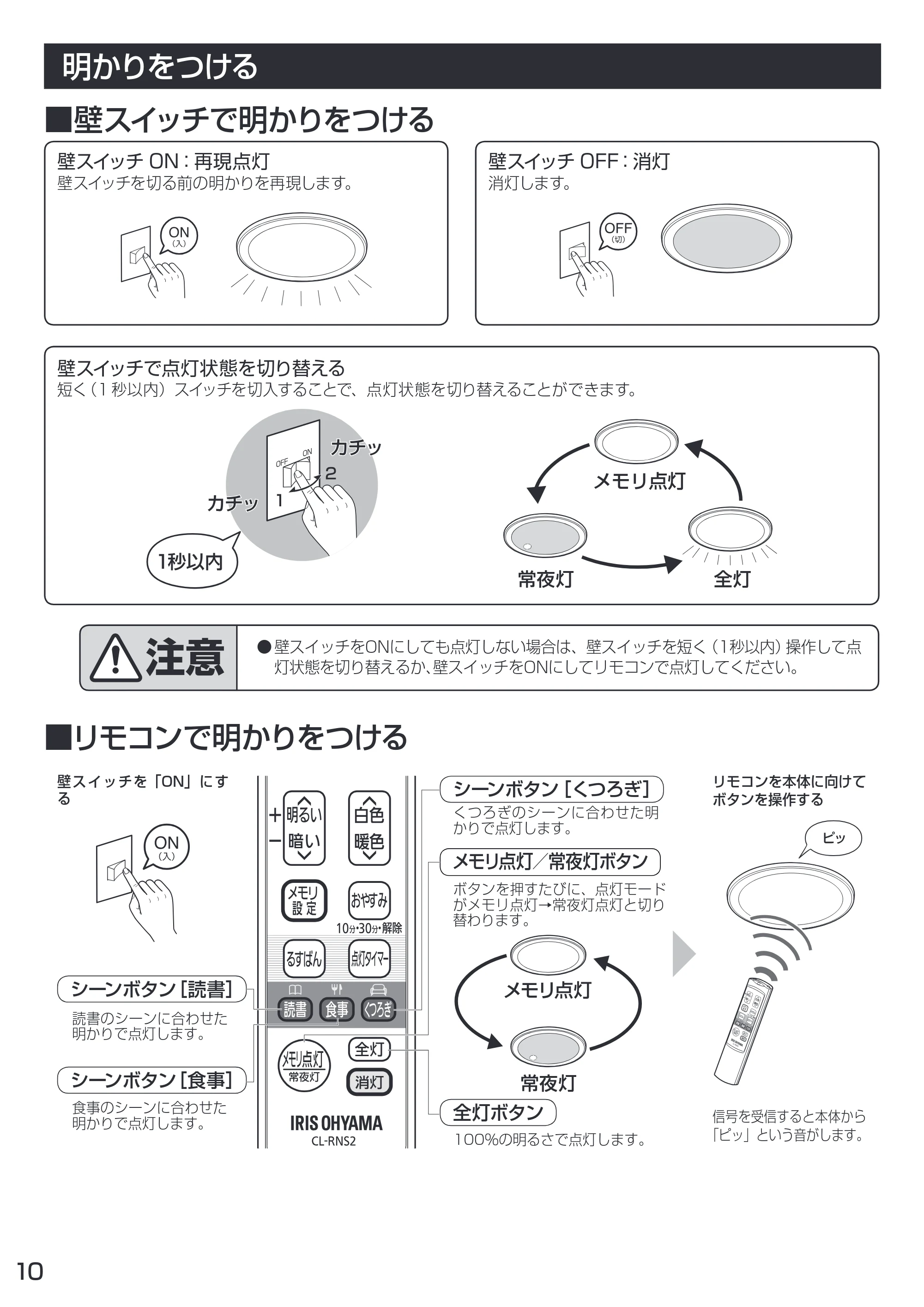 アイリスオーヤマ CL12DL-CF1 取扱説明書 — 原本ページ — 10ページ
