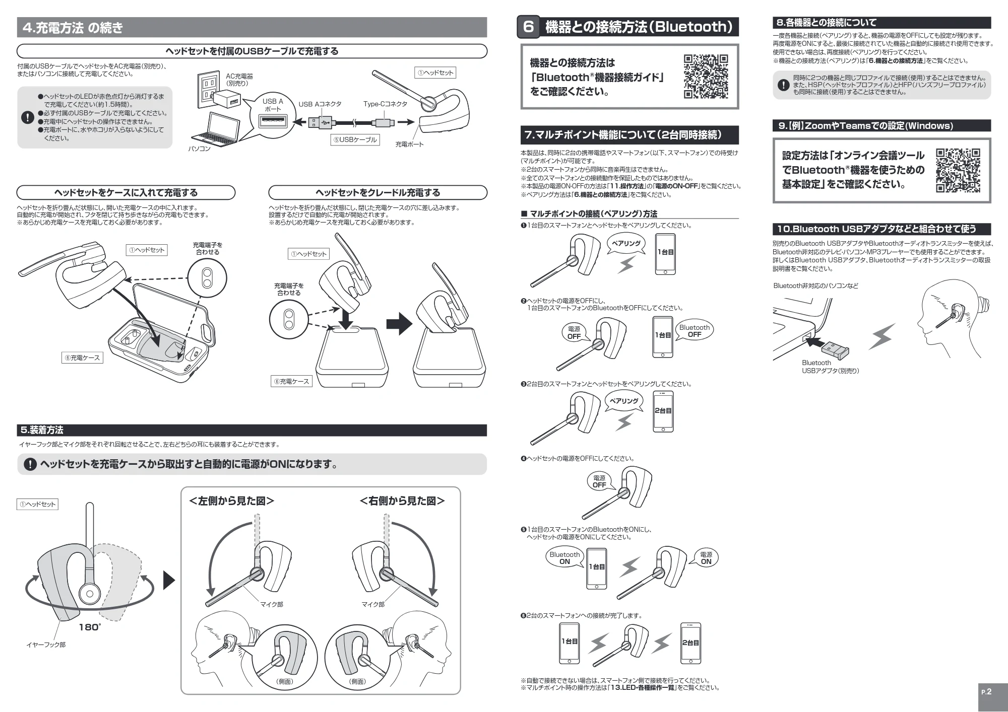 サンワサプライ MM-BTMH74BK 取扱説明書 — 原本ページ — 2ページ