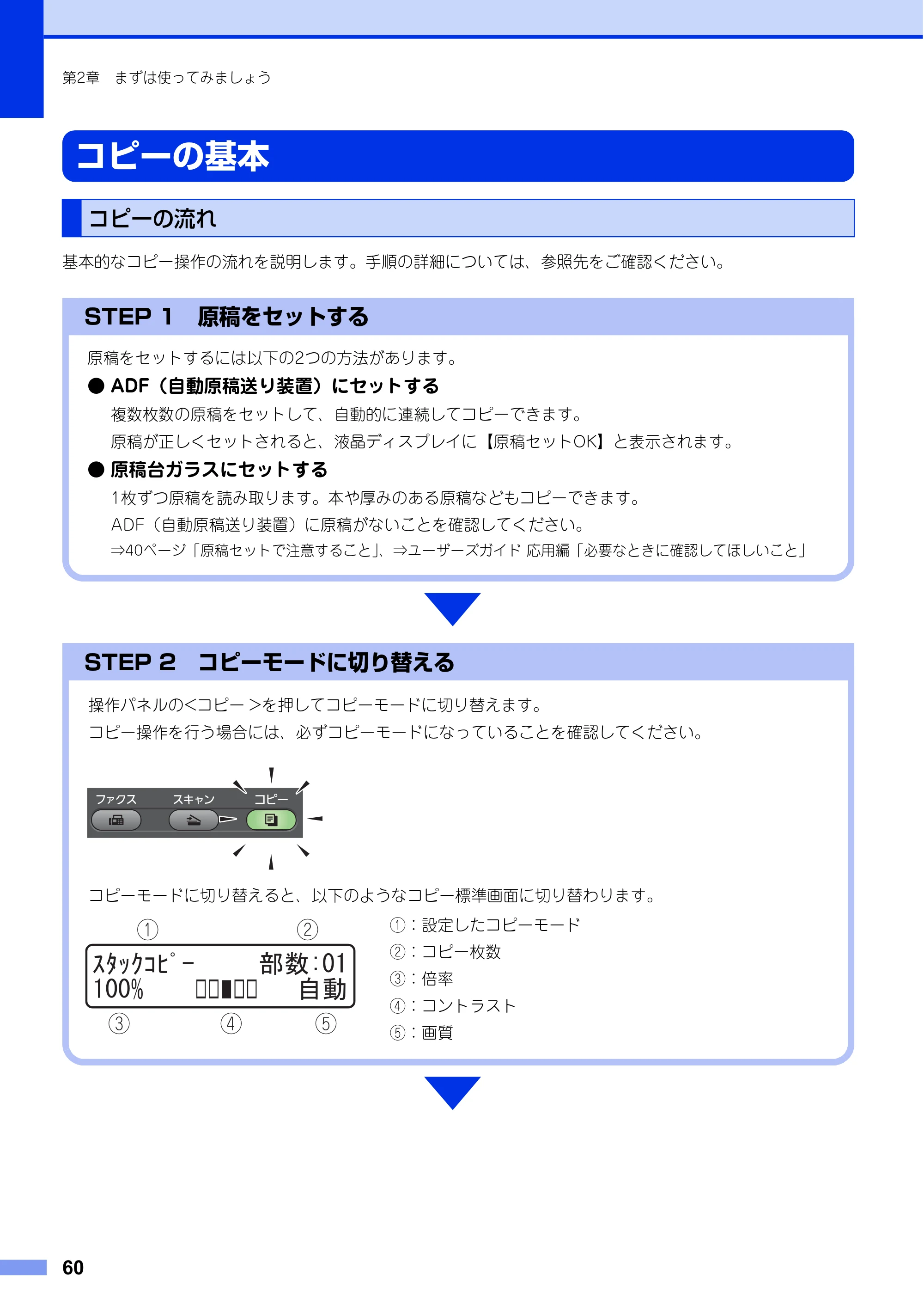 ブラザー FAX-L2700DN ユーザーズガイド ～基本編～ — コピーの基本 — 原本ページ — 60ページ