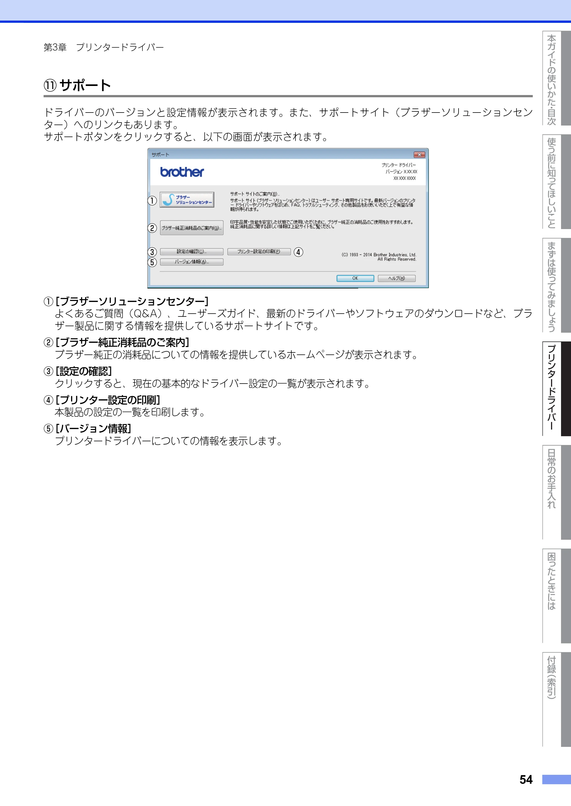 ブラザー HL-L2300 / HL-L2320D ユーザーズガイド — 原本ページ — 54ページ