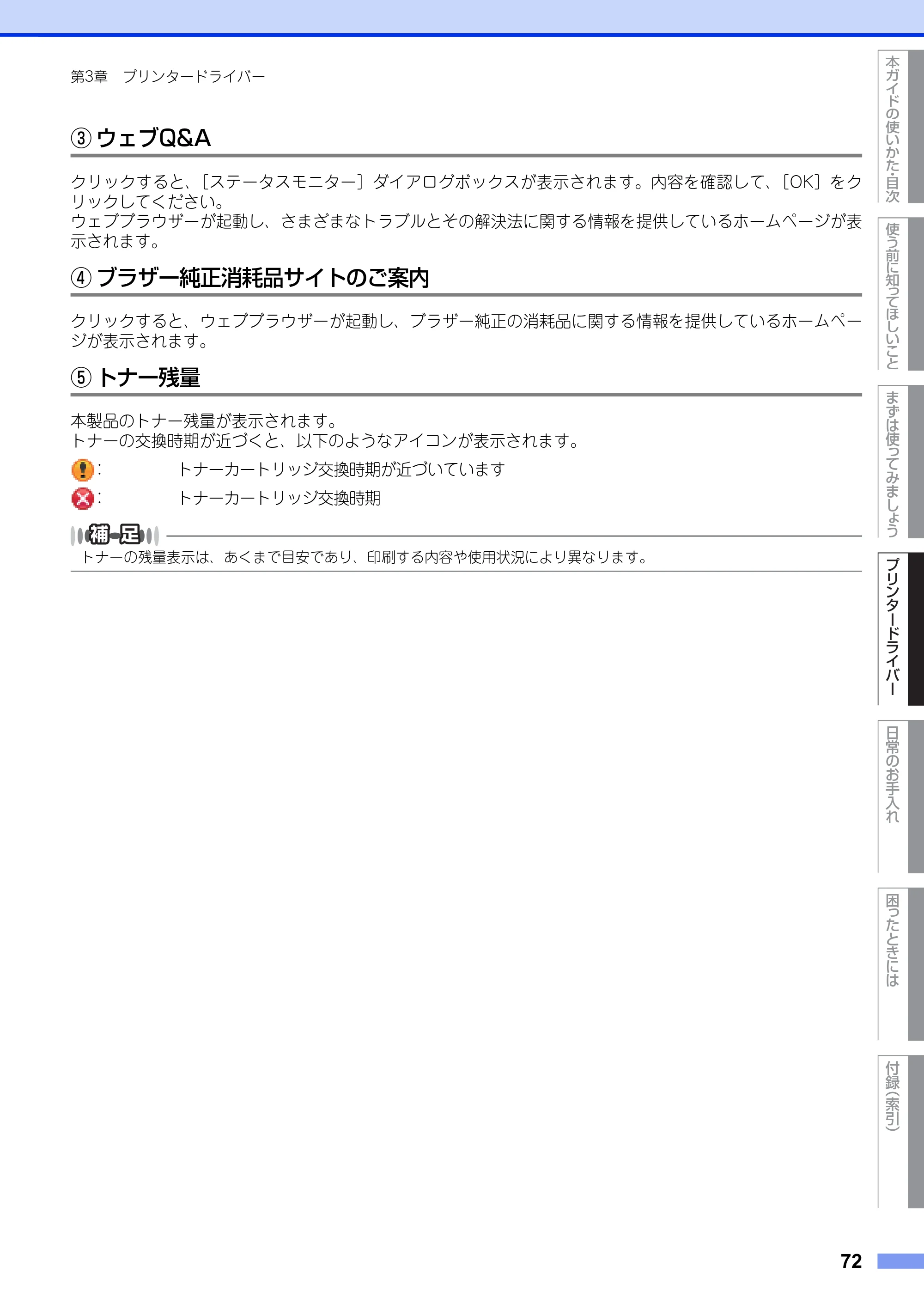 ブラザー HL-L2300 / HL-L2320D ユーザーズガイド — 原本ページ — 72ページ