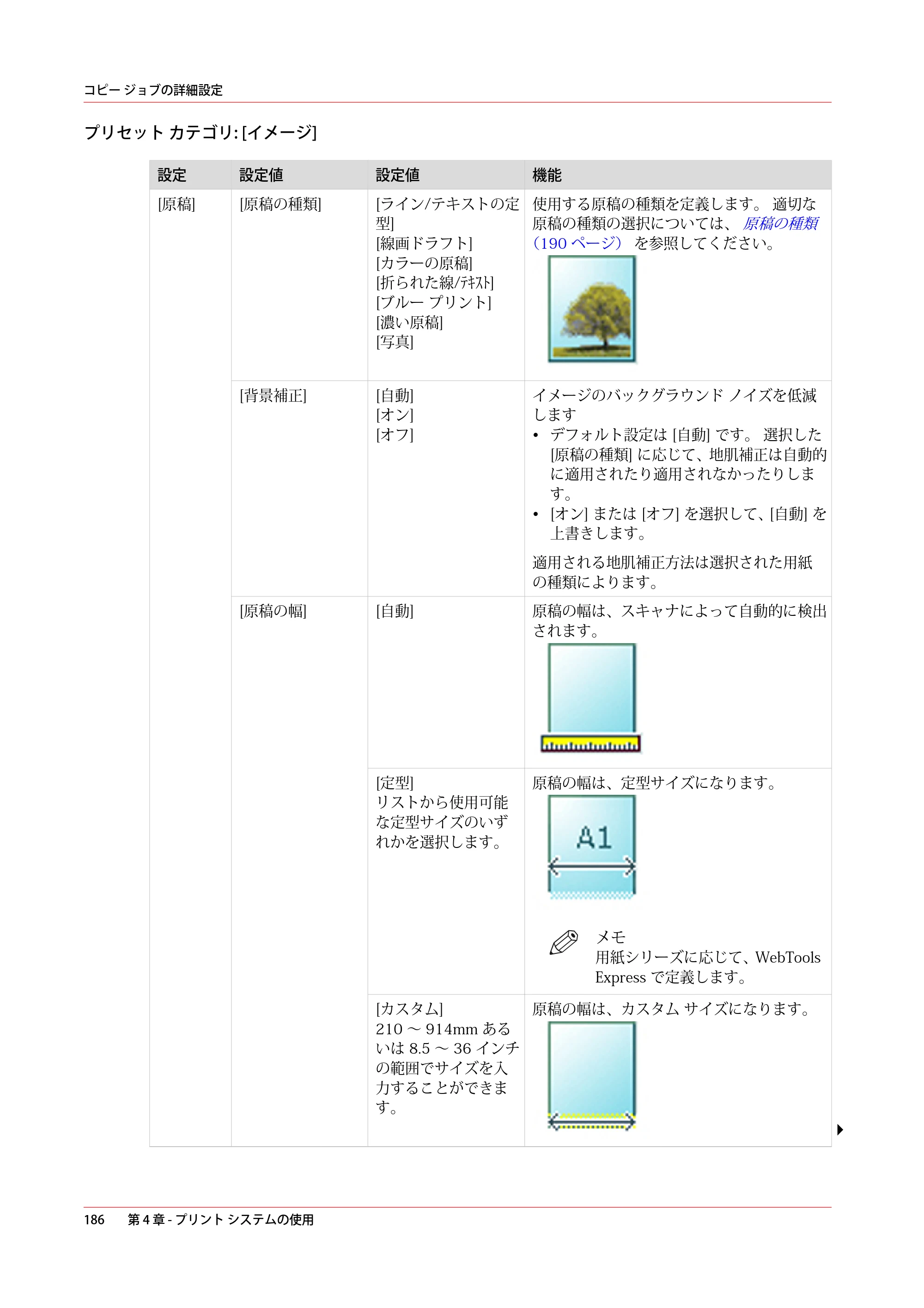 キヤノン plotWAVE T50/T55 操作ガイド 2024年9月6日掲載 （PDF形式／18.4Mバイト） — 原本ページ — 186ページ