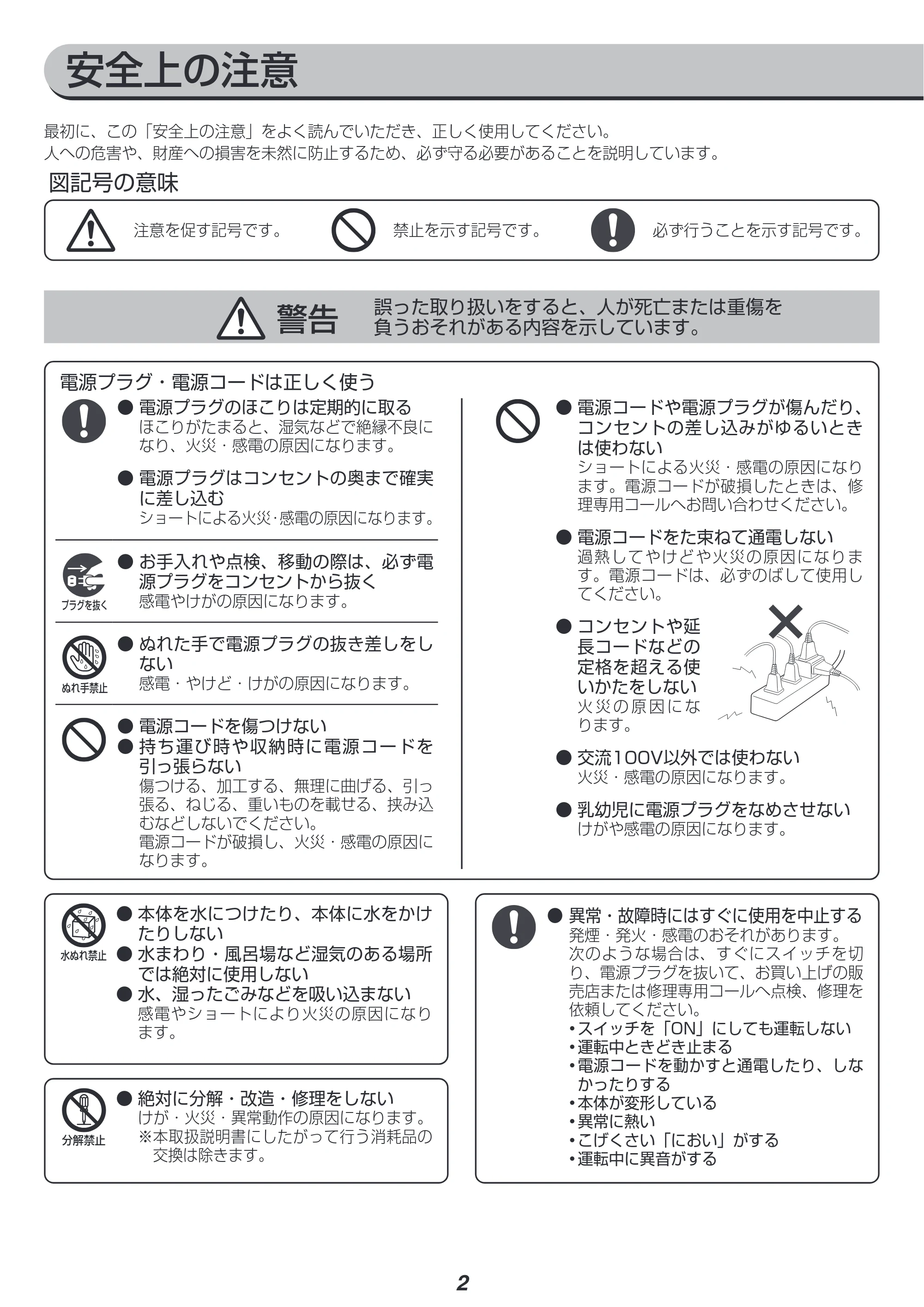 アイリスオーヤマ FCA-13 取扱説明書 — 原本ページ — 2ページ