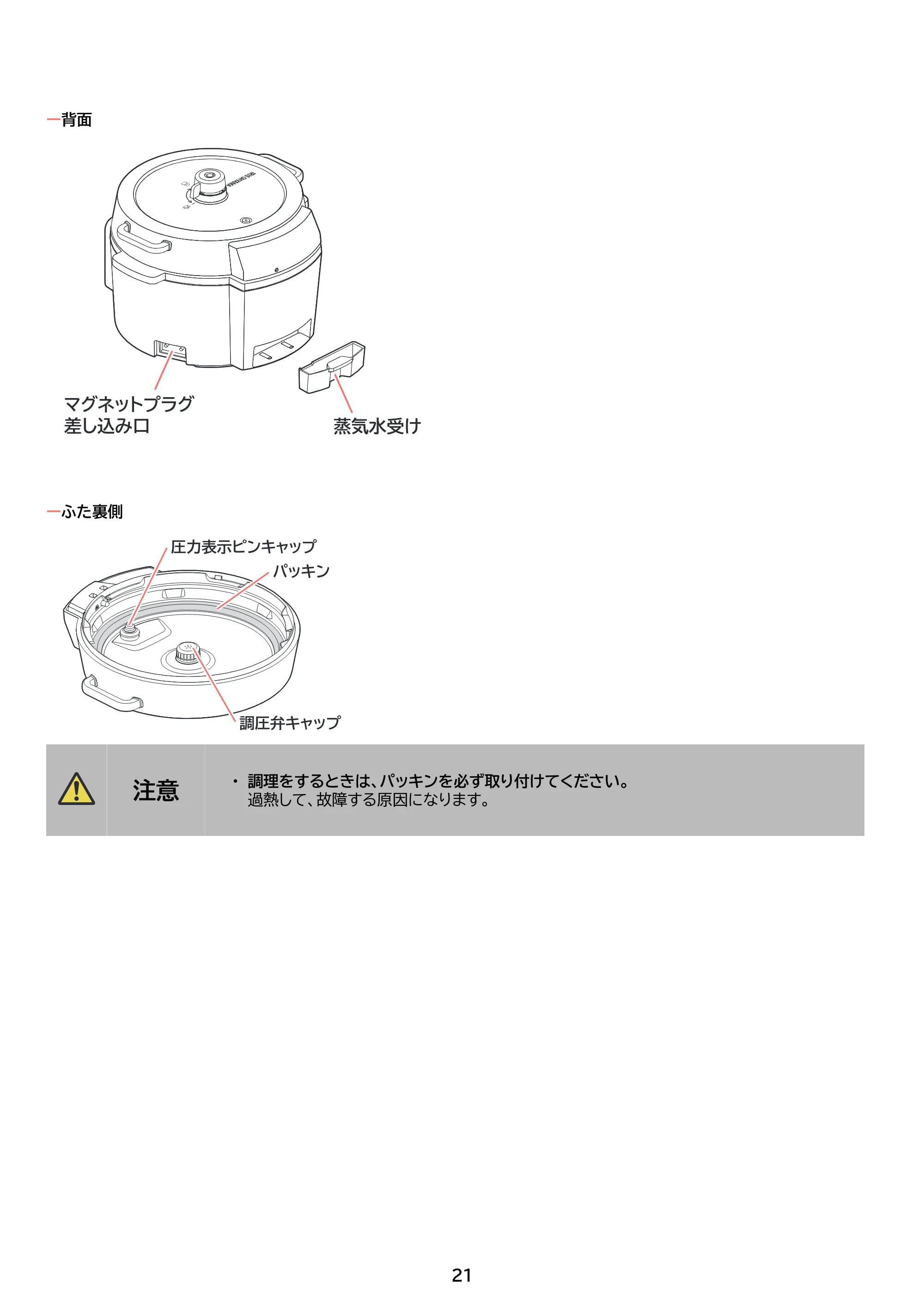 アイリスオーヤマ PC-MB3 取扱説明書 — 原本ページ — 21ページ