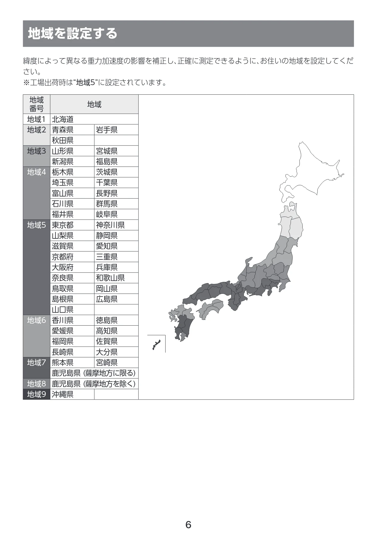 エレコム PET-KSA02WH 取扱説明書 — 地域を設定する — 図版 7-1 — 7ページ