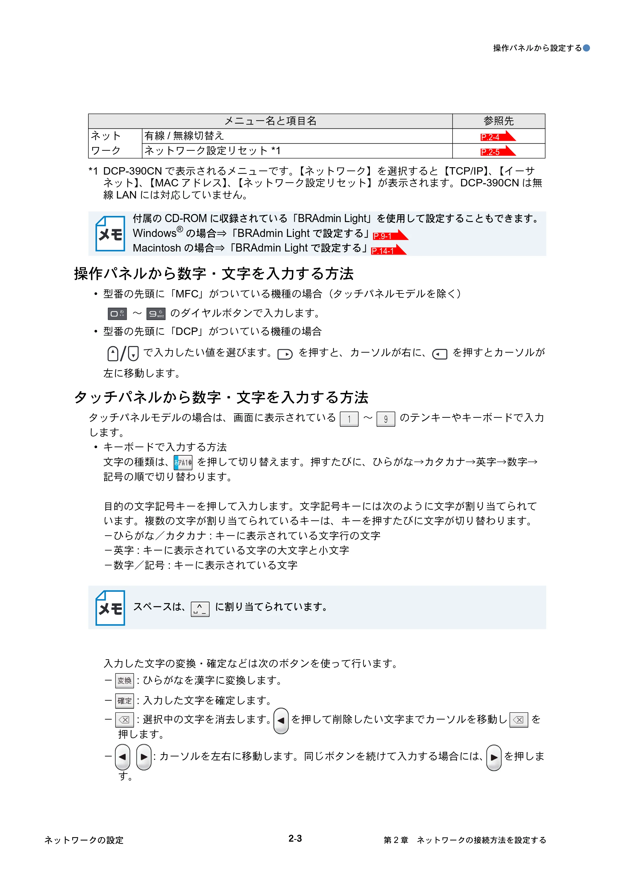 ブラザー DCP-390CN / DCP-595CN / MFC-495CN ユーザーズガイド ～ネットワーク設定編～ — 原本ページ — 24ページ