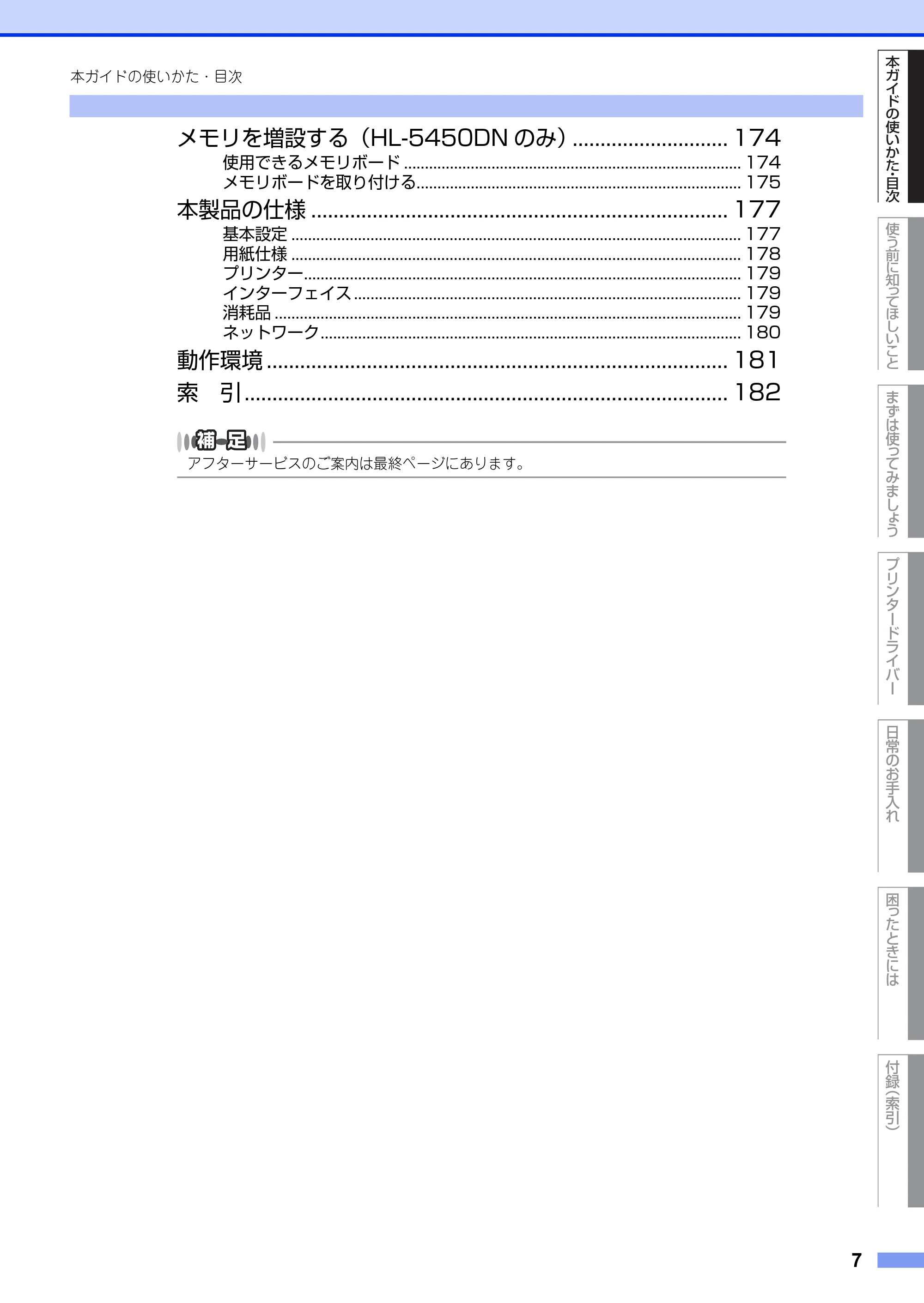 ブラザー HL-5440D / HL-5450DN ユーザーズガイド — 原本ページ — 7ページ