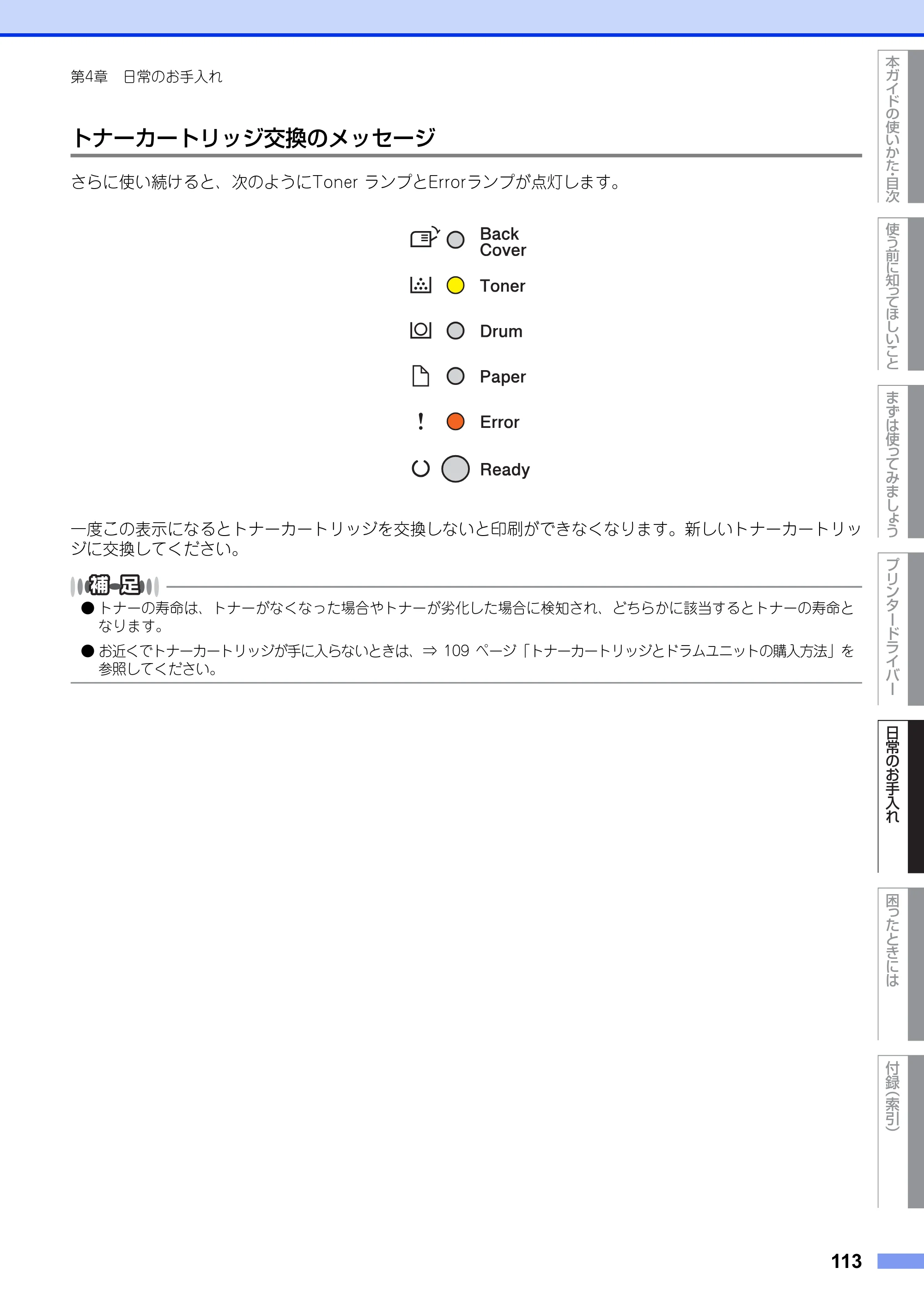 ブラザー HL-5440D / HL-5450DN ユーザーズガイド — 原本ページ — 113ページ