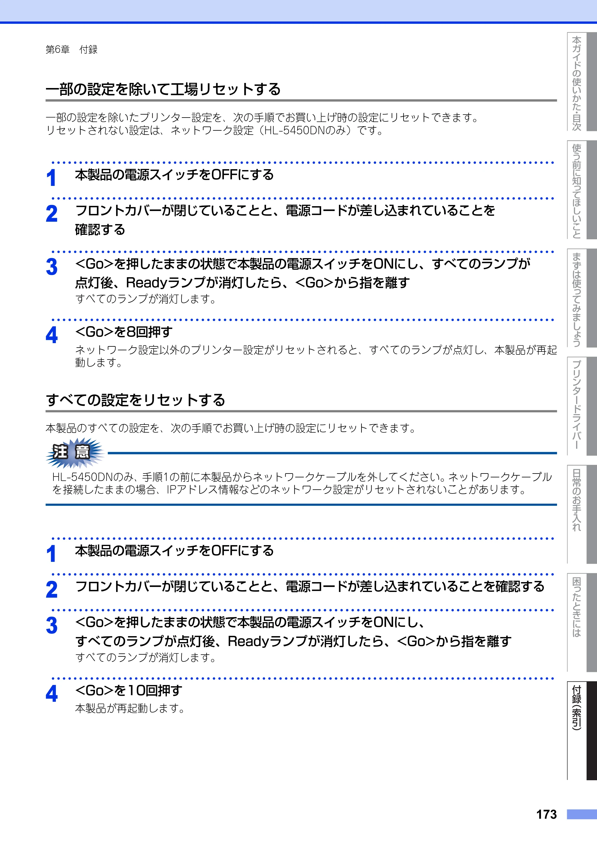 ブラザー HL-5440D / HL-5450DN ユーザーズガイド — 原本ページ — 173ページ
