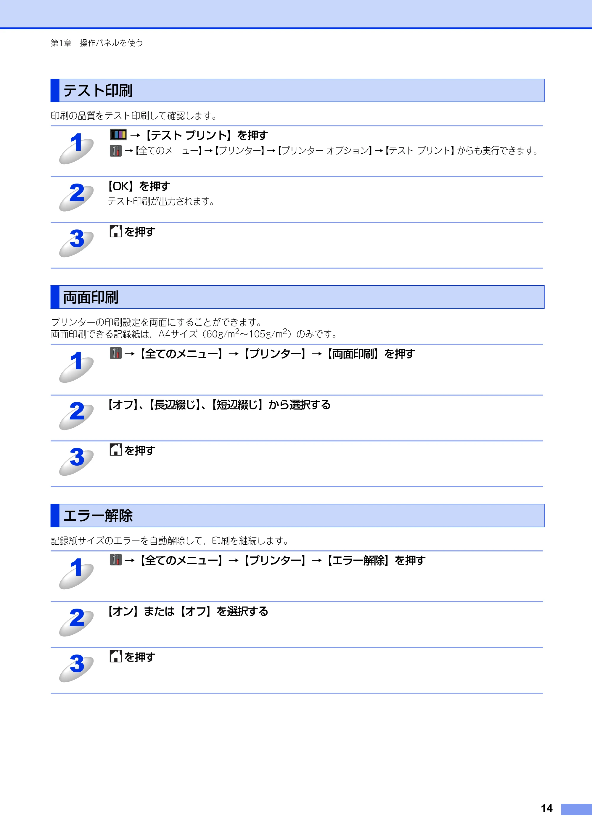 ブラザー DCP-9020CDW / MFC-9340CDW ユーザーズガイド ～パソコン活用編～ — テスト印刷 — 原本ページ — 15ページ