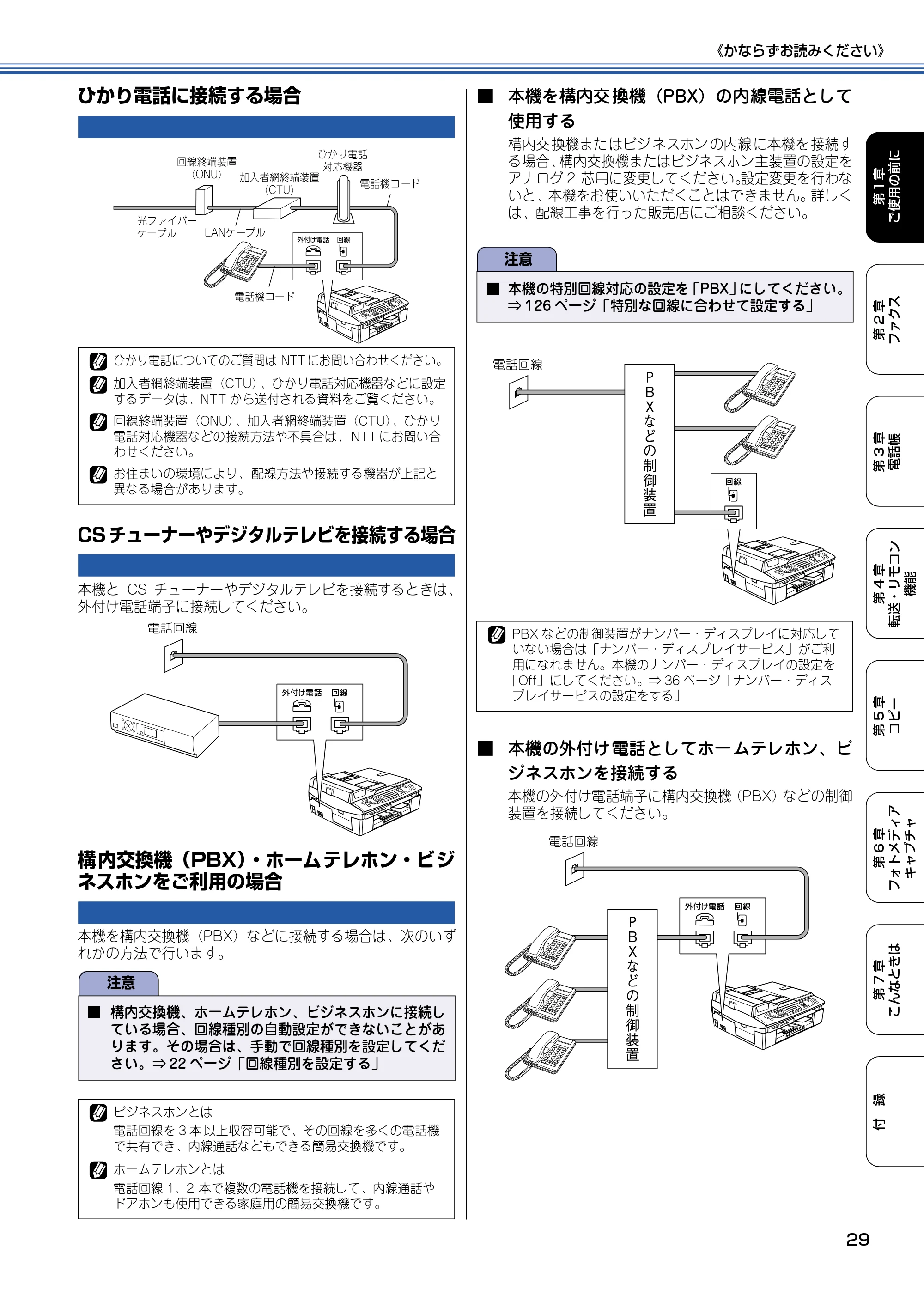 ブラザー MFC-425CN 取扱説明書（本体） — ひかり電話に接続する場合 — 原本ページ — 30ページ