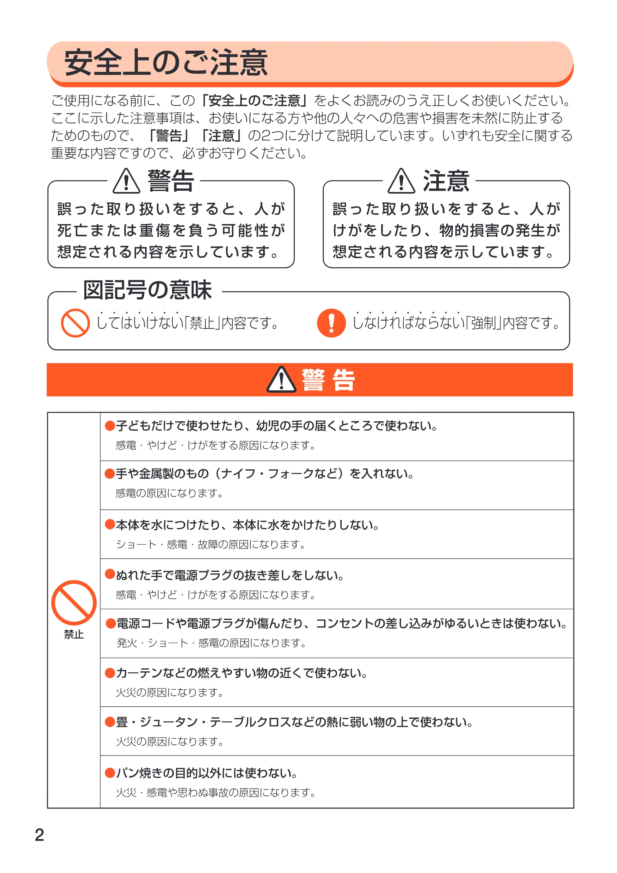 アイリスオーヤマ EPT-750 取扱説明書 — 原本ページ — 2ページ