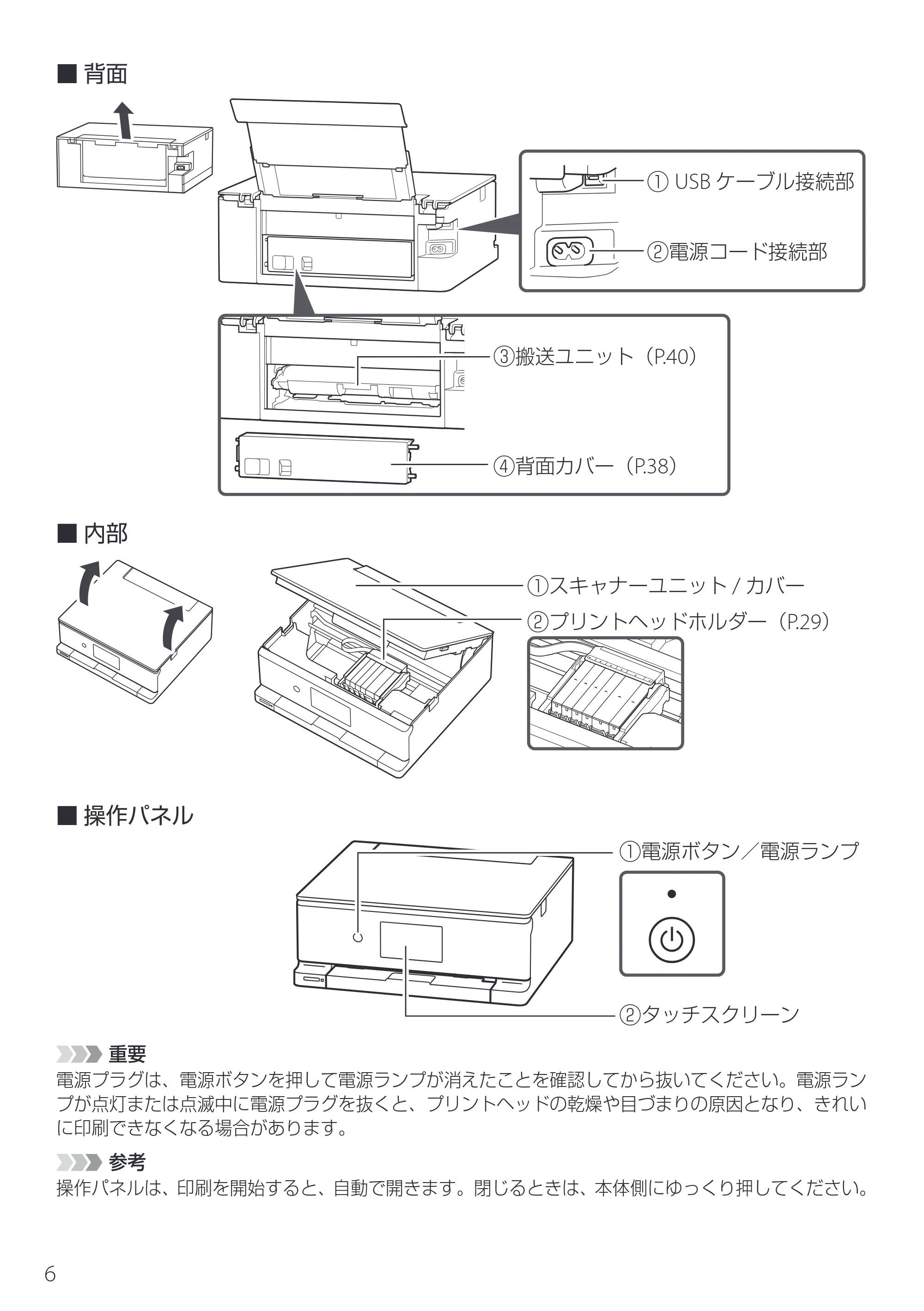 キヤノン PIXUS TS8830 設置・基本操作マニュアル 2024年9月5日掲載（PDF：5.9MB） — 原本ページ — 8ページ