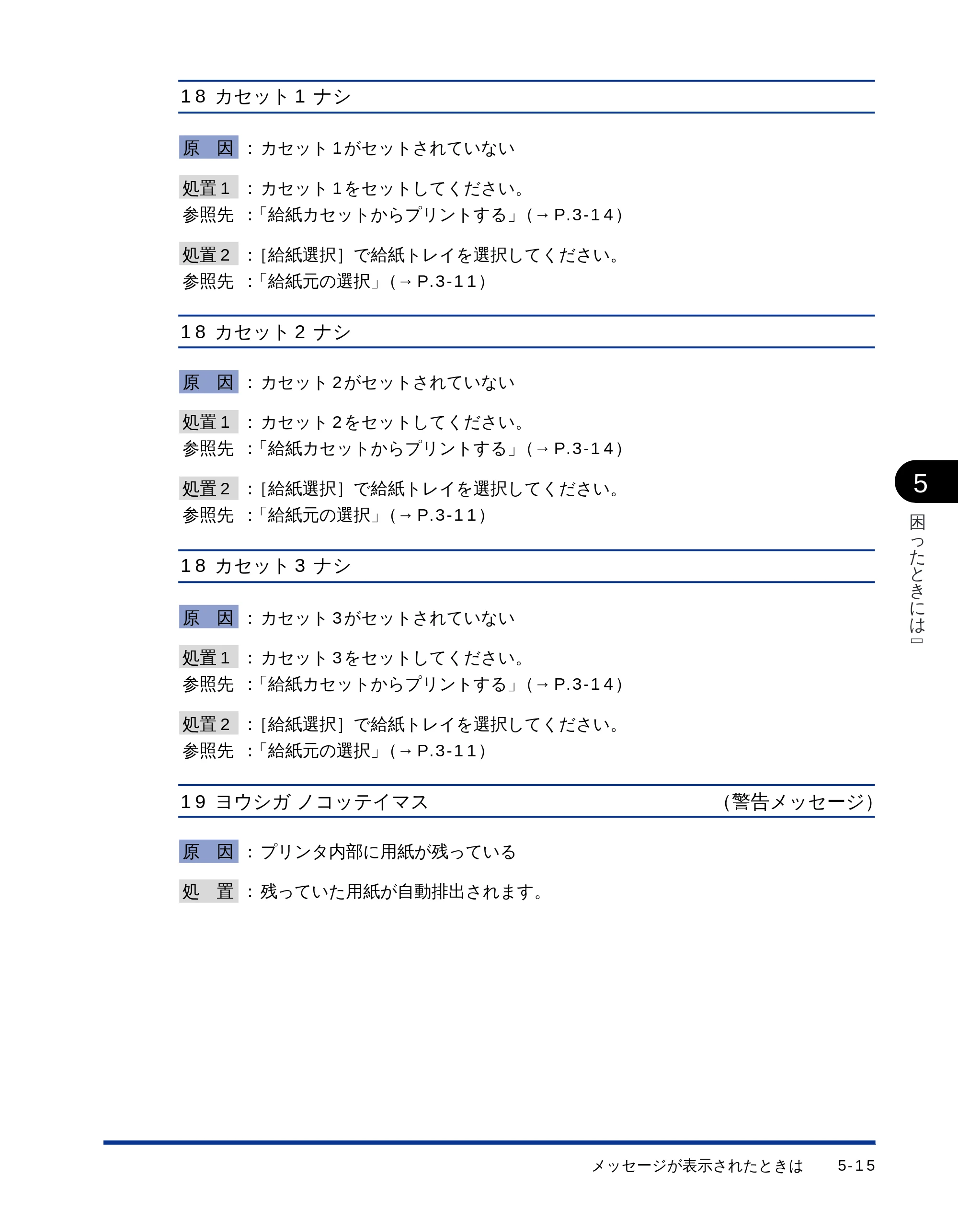 キヤノン LBP-1710 ユーザーズガイド （PDF形式／5.03Mバイト） — 18 カセット1 ナシ — 原本ページ — 131ページ