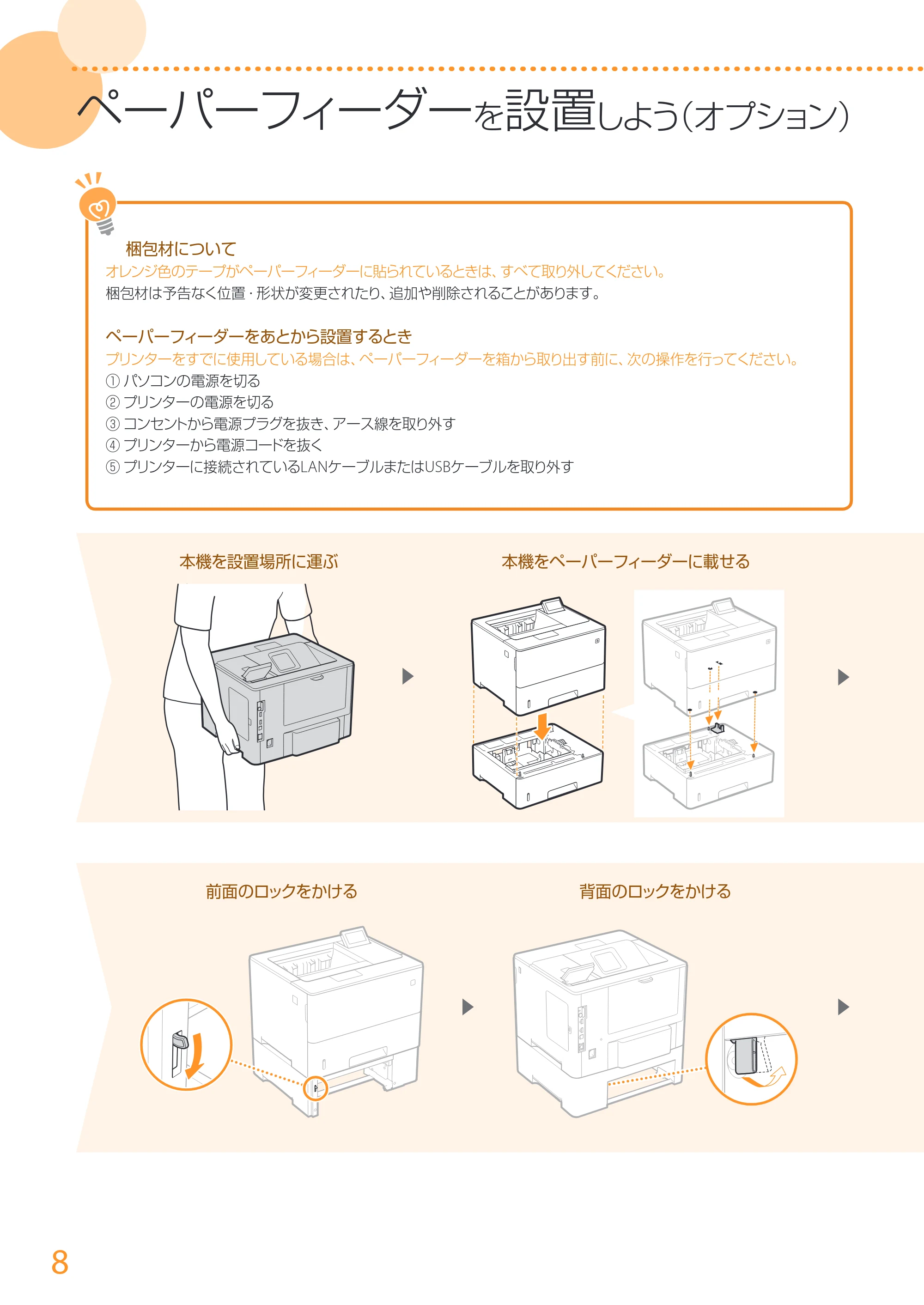 キヤノン LBP312i はじめにお読みください 2017年5月9日掲載（PDF：14.3MB） — 原本ページ — 8ページ