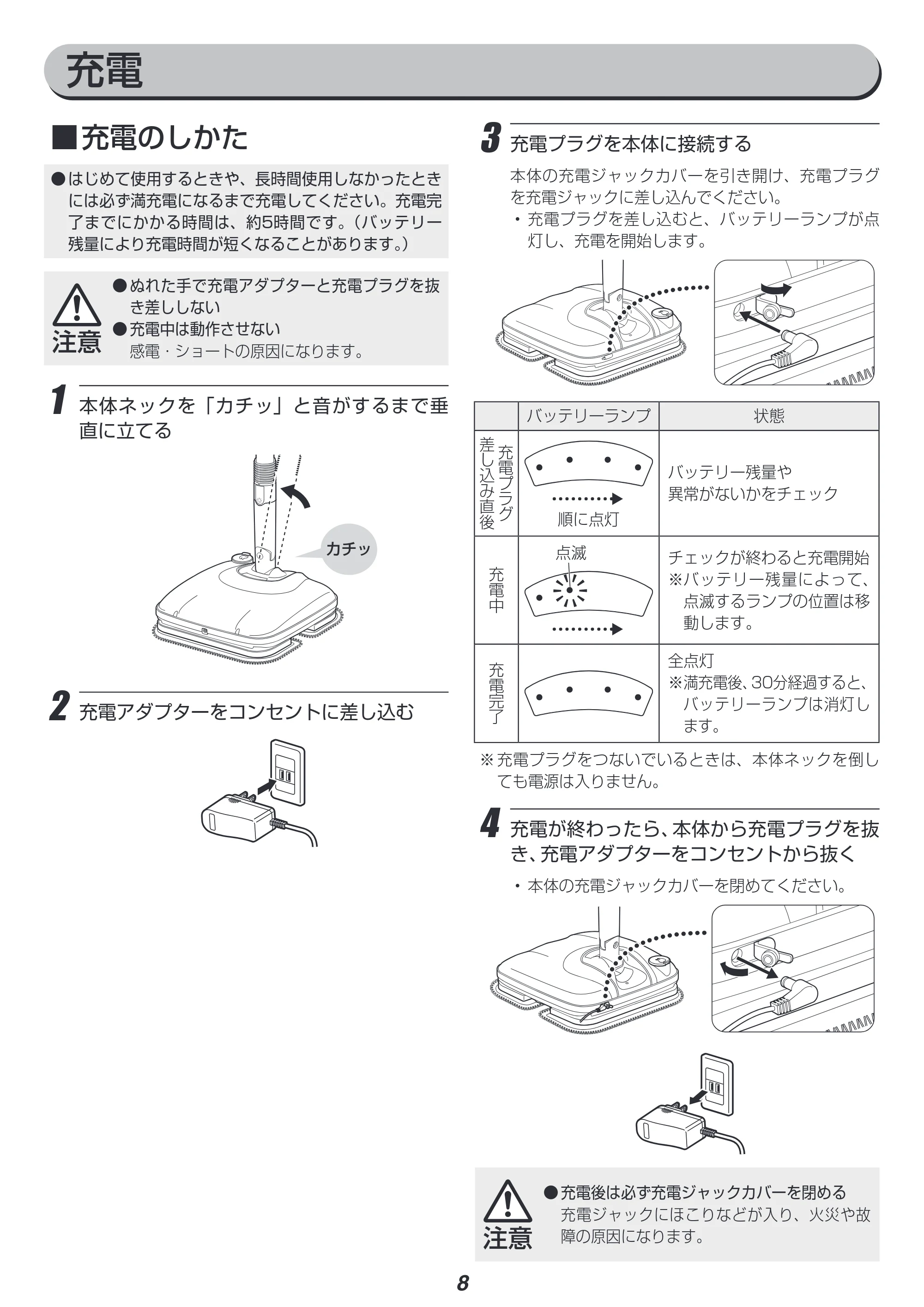 アイリスオーヤマ IC-M01 取扱説明書 — 原本ページ — 8ページ