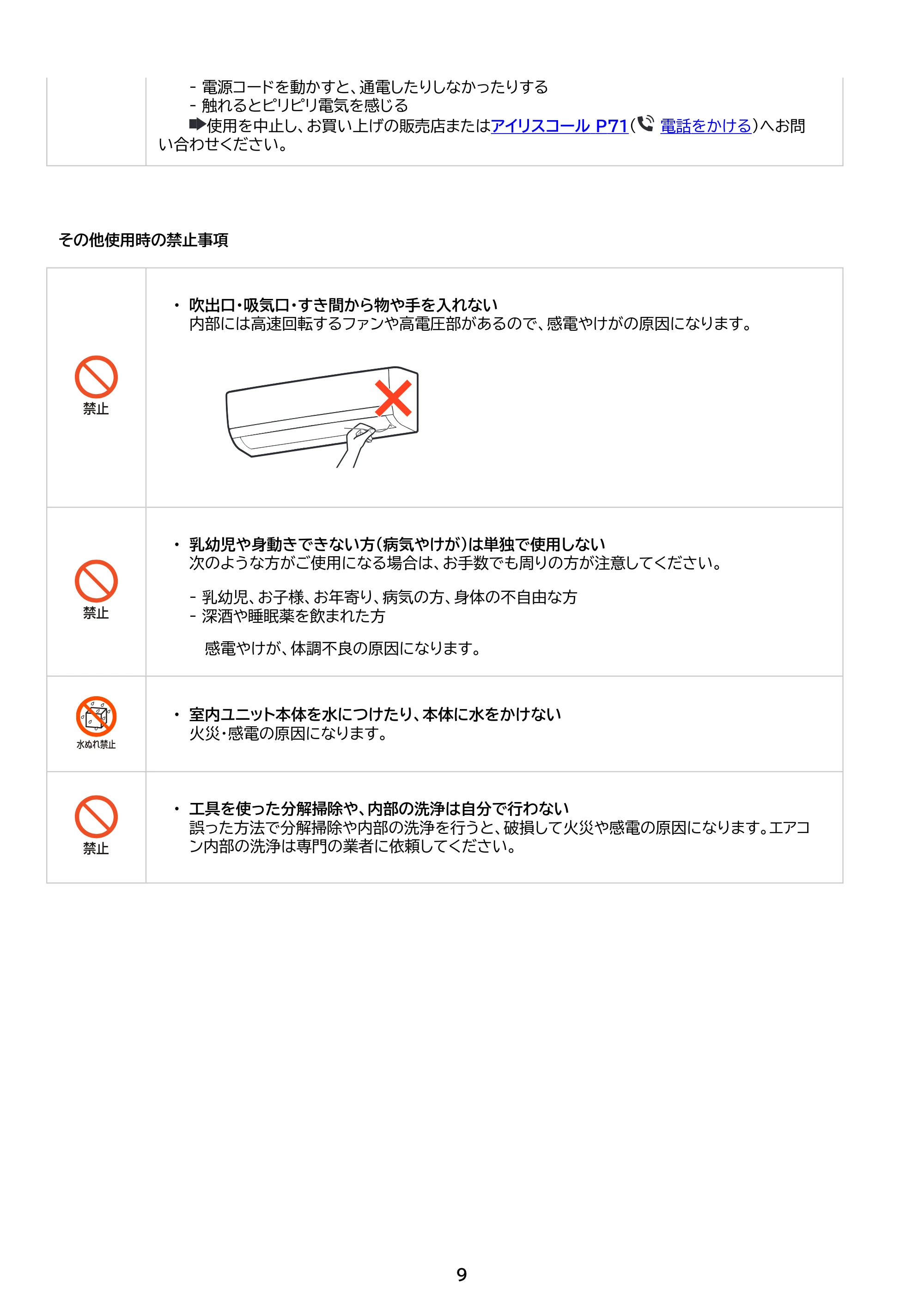 アイリスオーヤマ IHF-2202SC 取扱説明書 — 原本ページ — 9ページ