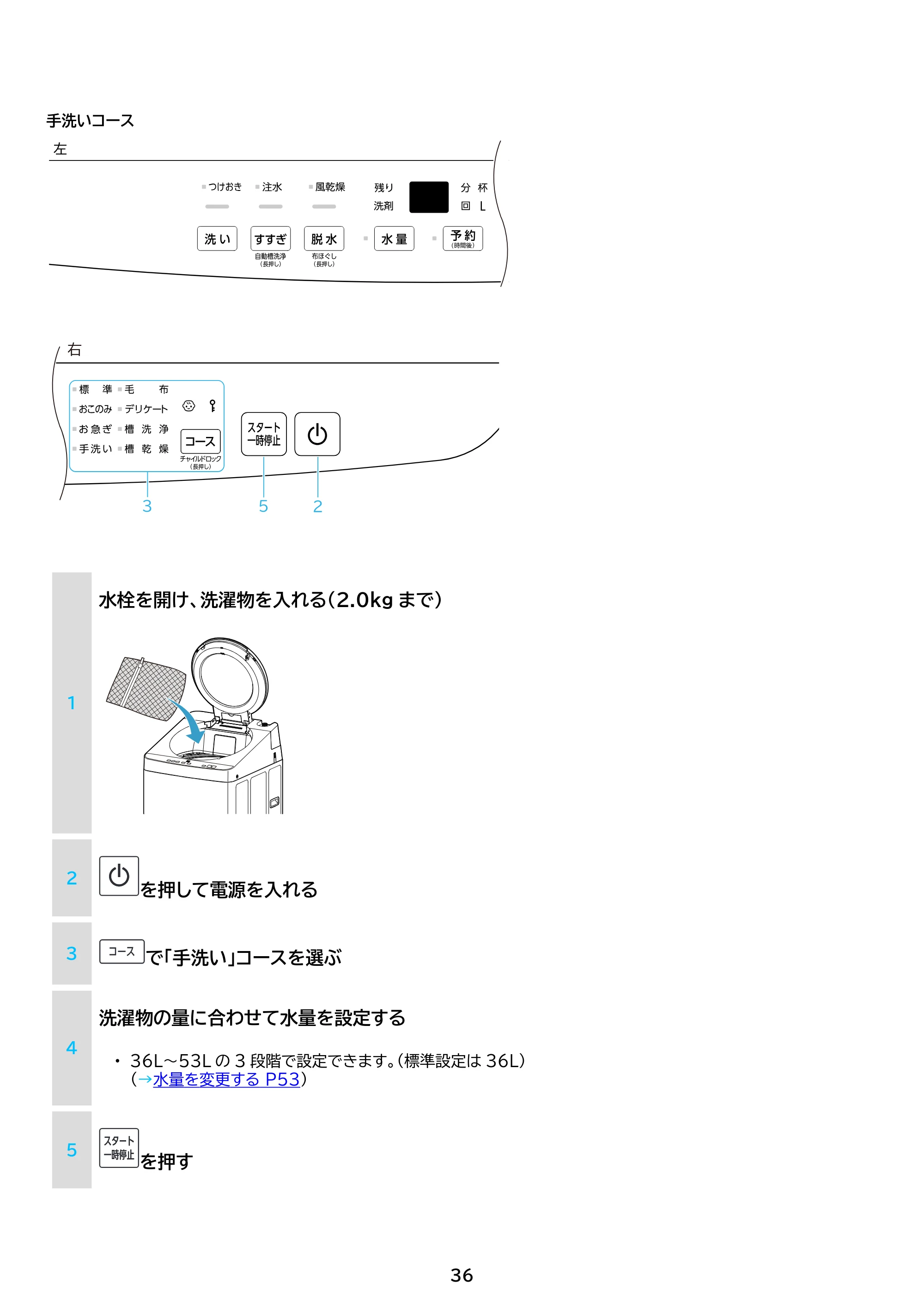 アイリスオーヤマ ITW-H803H 取扱説明書 — 原本ページ — 36ページ