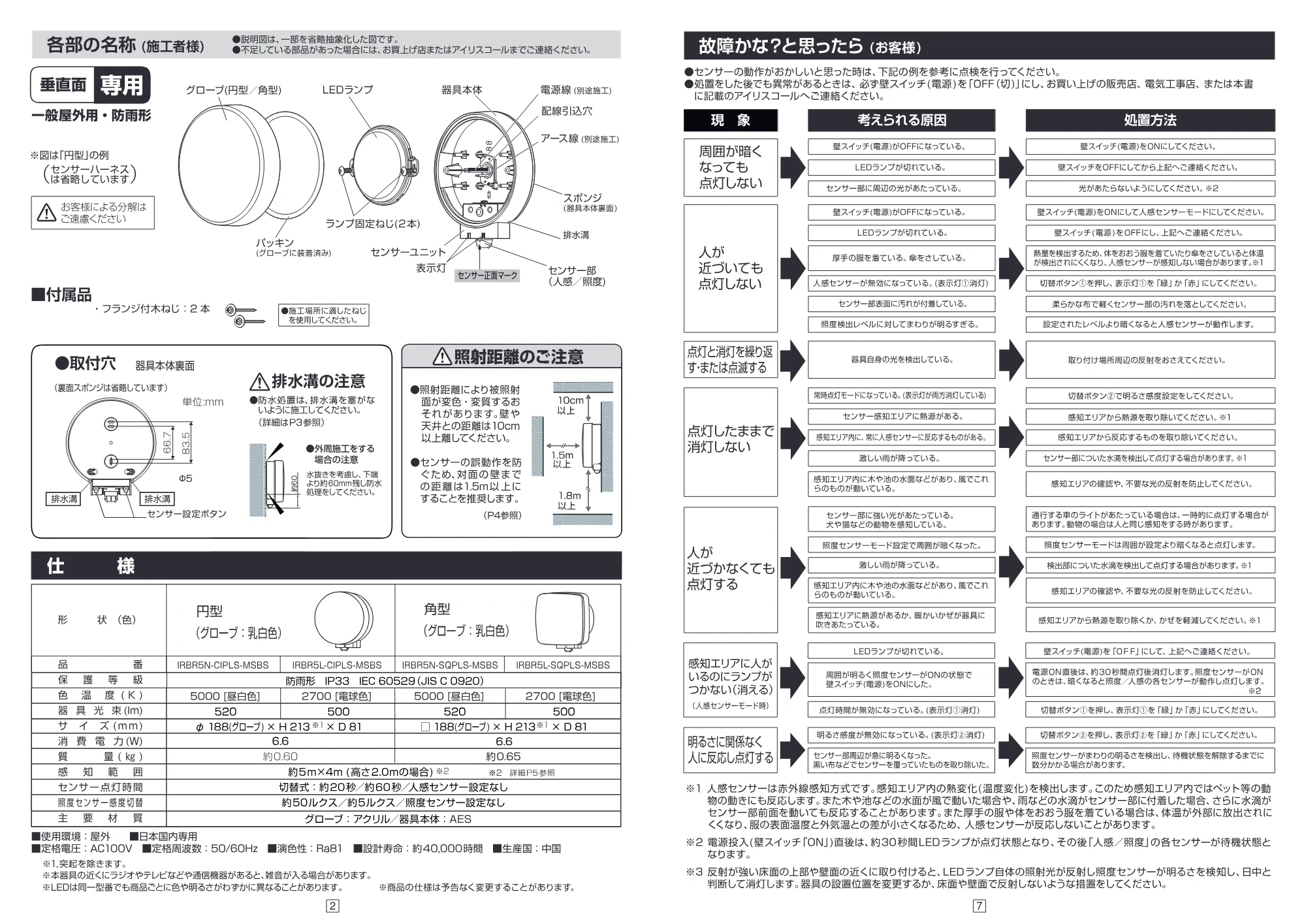 アイリスオーヤマ IRBR5L-SQPLS-MSBS 取扱説明書 — 原本ページ — 2ページ