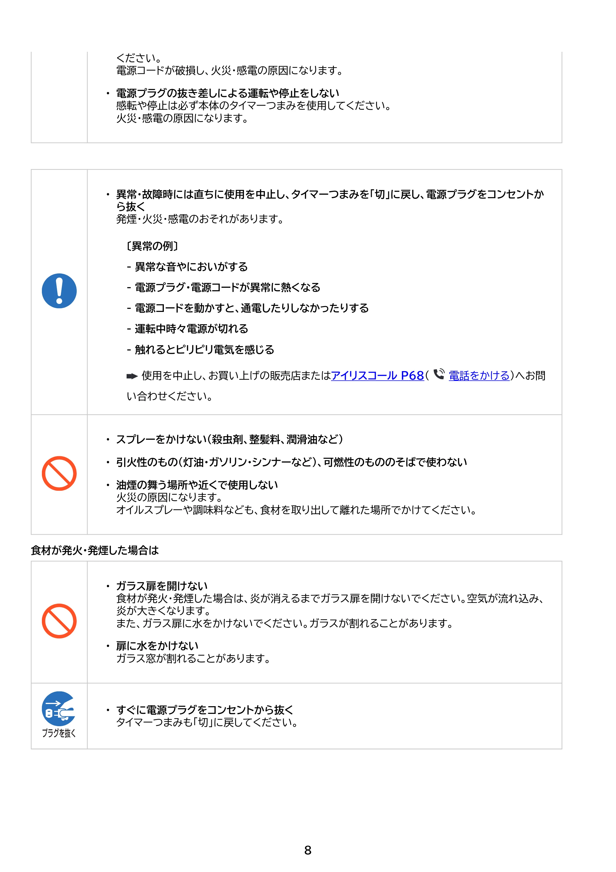 アイリスオーヤマ FVC-D15C 取扱説明書 — 原本ページ — 8ページ