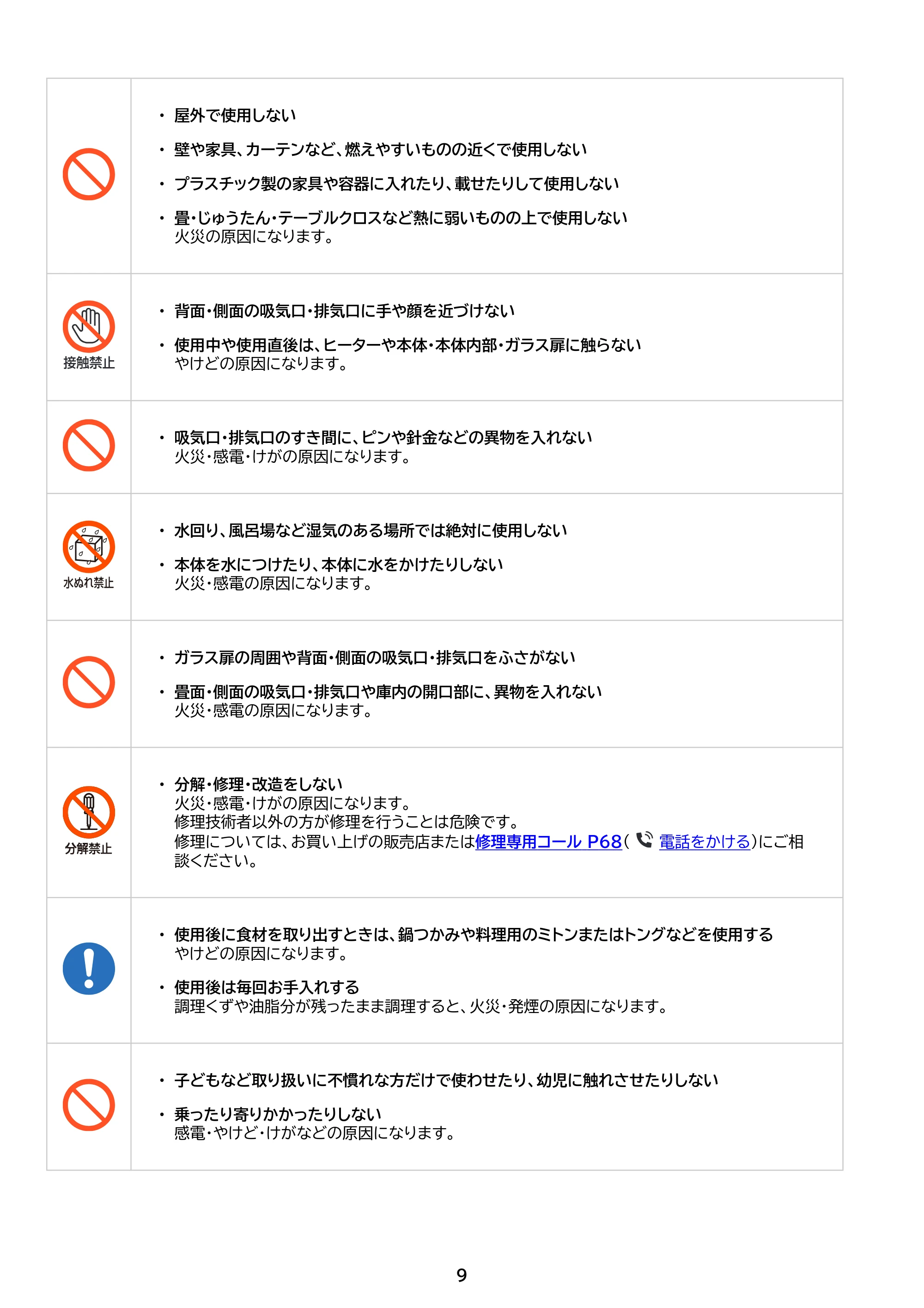 アイリスオーヤマ FVC-D15C 取扱説明書 — 原本ページ — 9ページ