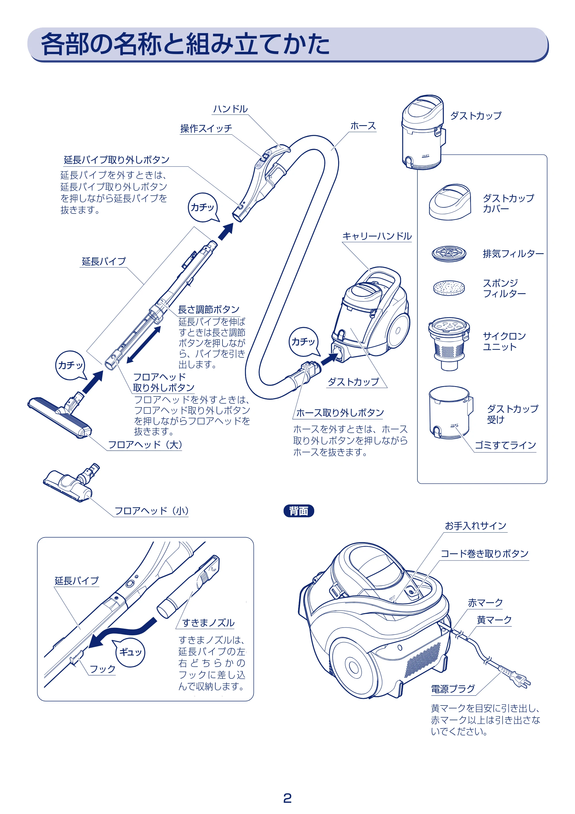 アイリスオーヤマ KIC-C100MK 取扱説明書 — 原本ページ — 2ページ