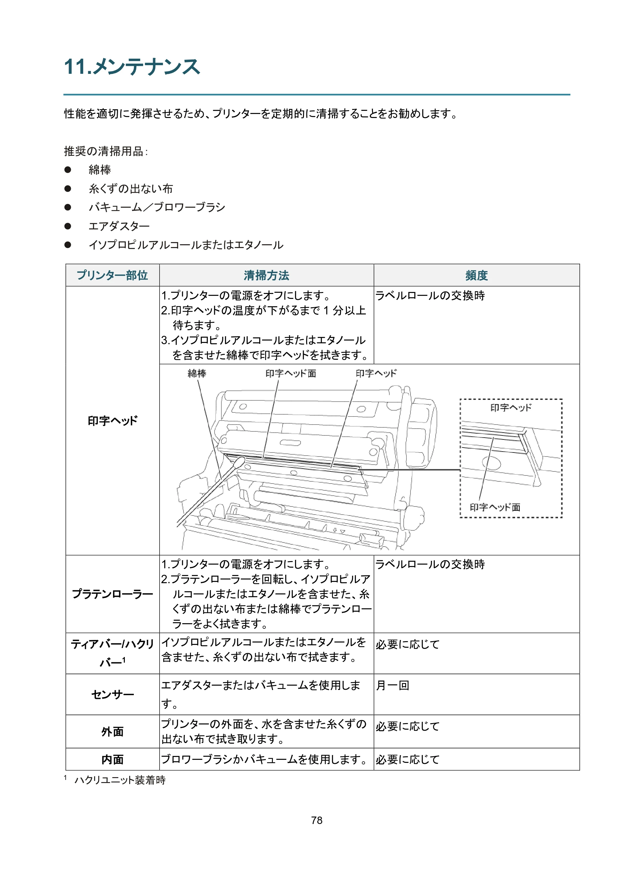 ブラザー TJ-4420TN / TJ-4520TN / TJ-4620TN ユーザーズガイド — 11.メンテナンス — 原本ページ — 82ページ