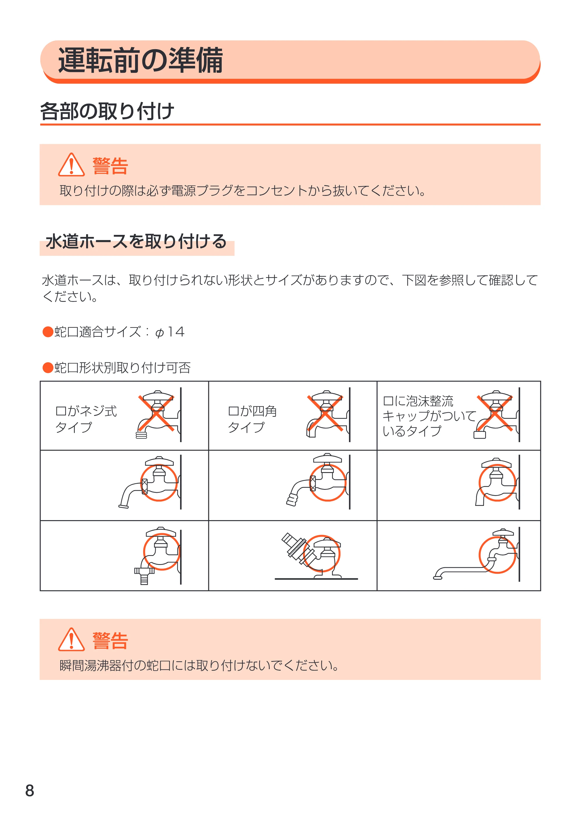 アイリスオーヤマ FBN-401 取扱説明書 — 原本ページ — 8ページ