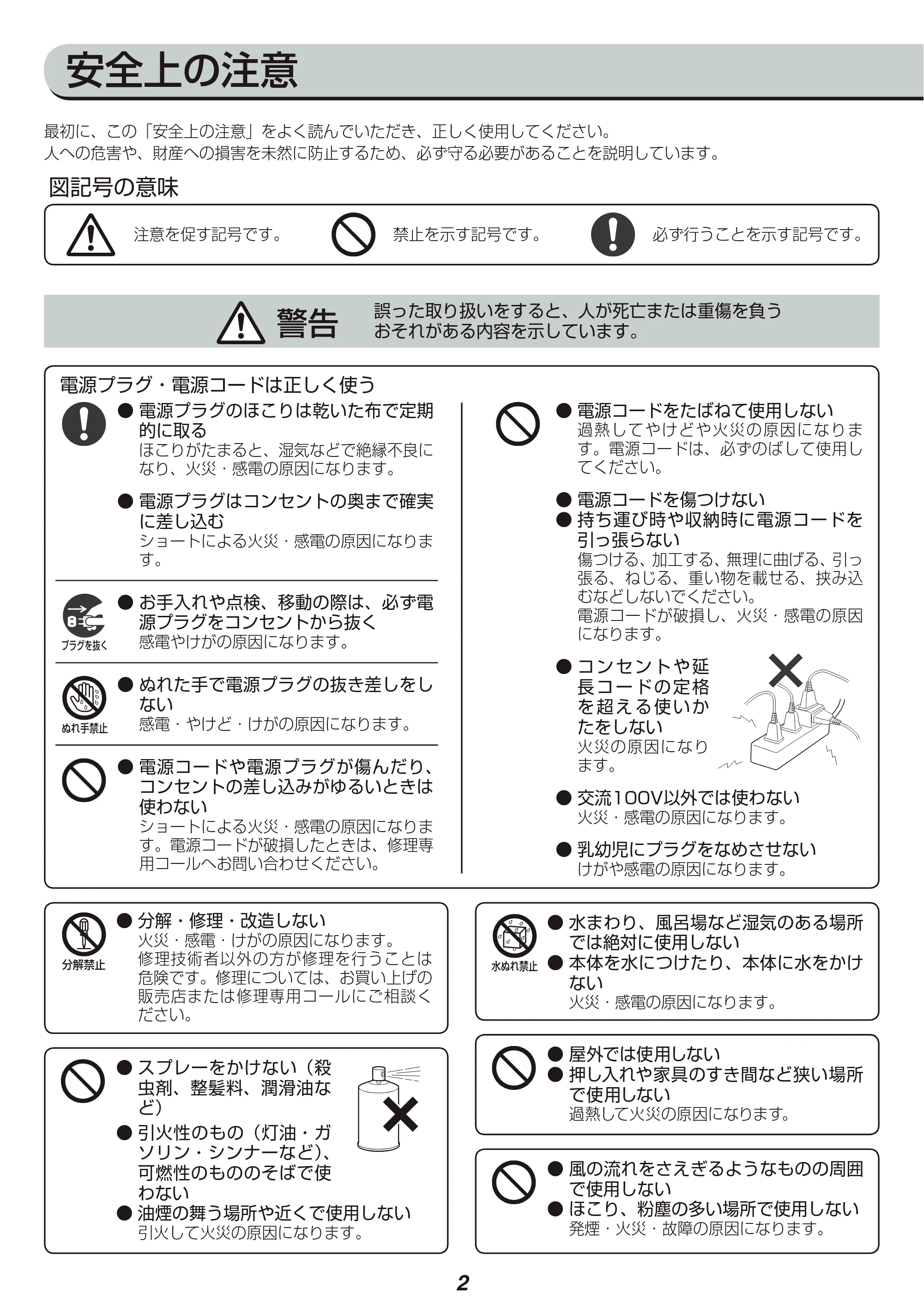 アイリスオーヤマ DDD-50E 取扱説明書 — 原本ページ — 2ページ