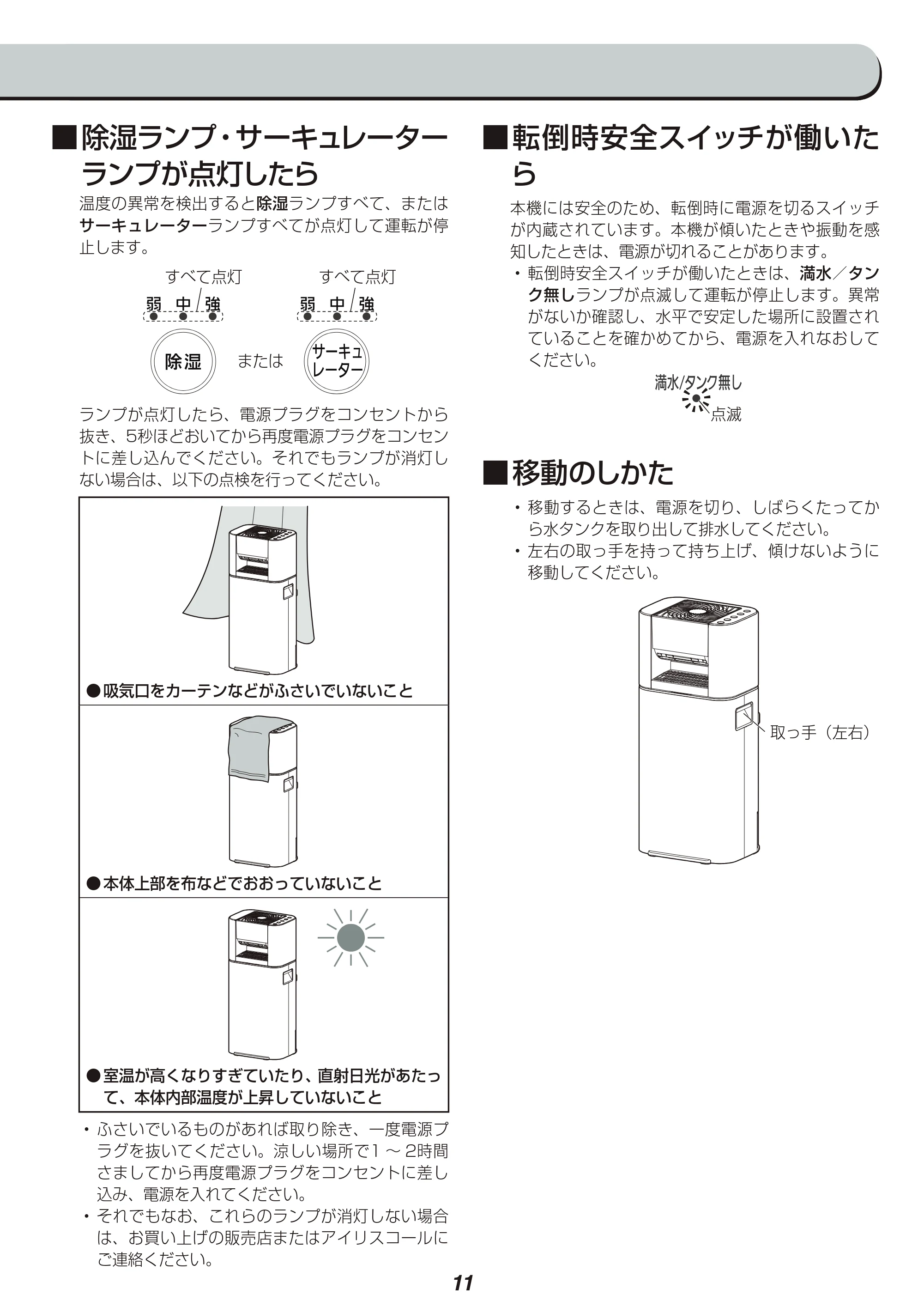 アイリスオーヤマ DDD-50E 取扱説明書 — 原本ページ — 11ページ