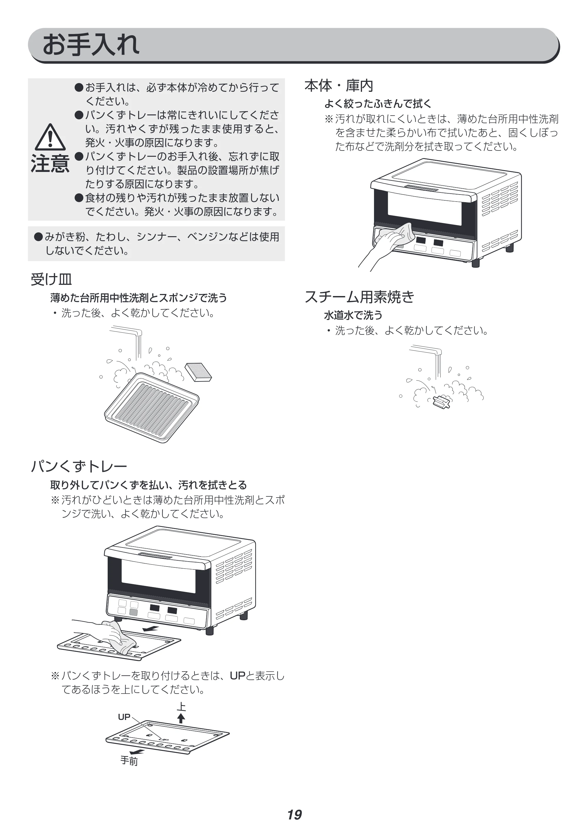 アイリスオーヤマ CMOT-S040 取扱説明書 — 原本ページ — 19ページ