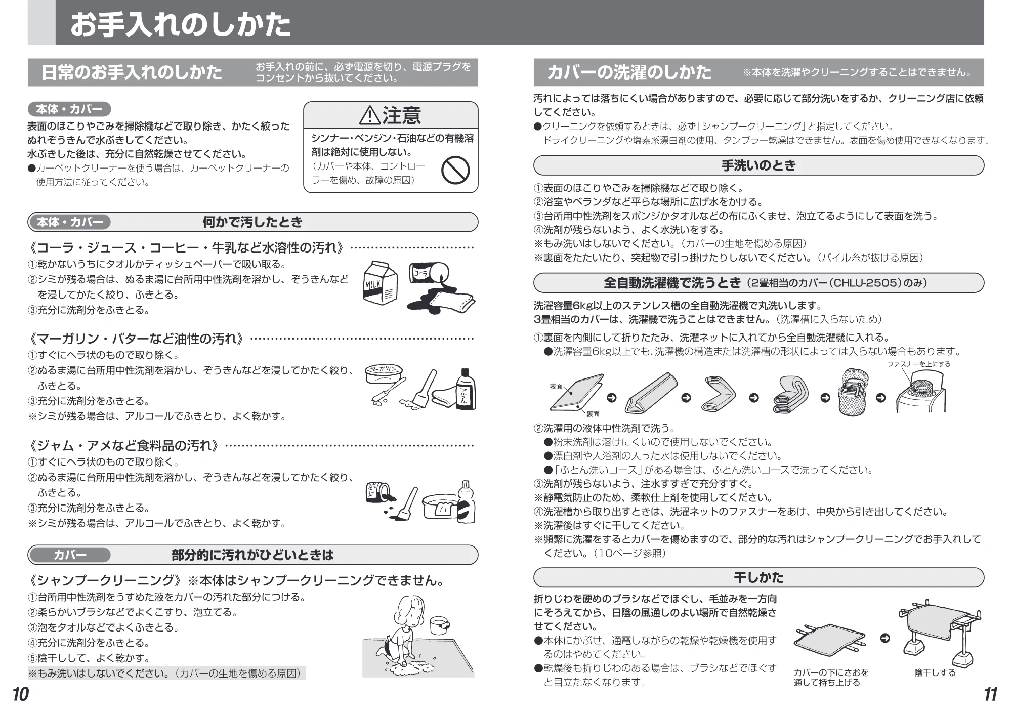 日立 HLU-3505 / HLU-2505 取扱説明書 — 17 HLU-2505取説P10-11 — 原本ページ — 6ページ