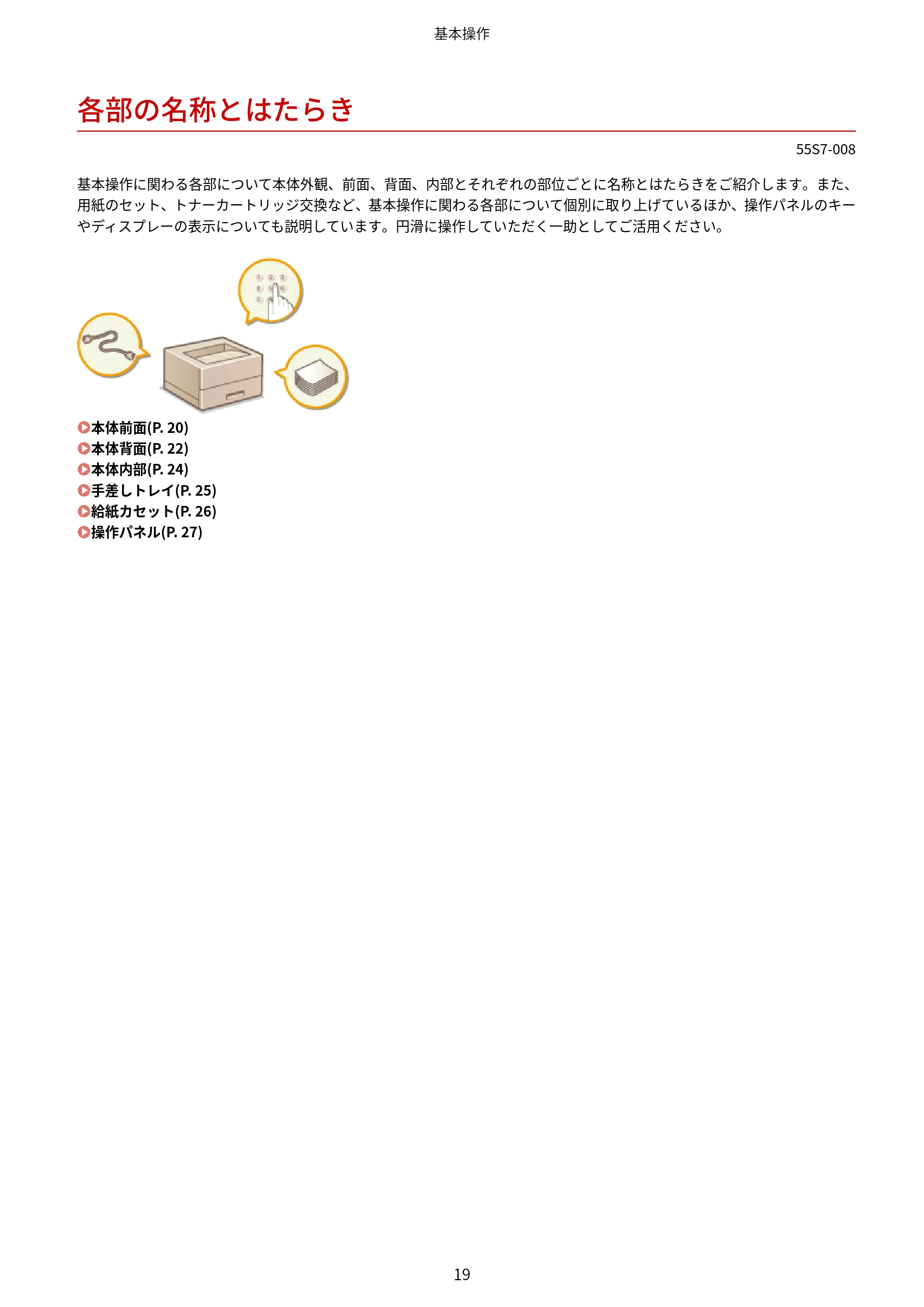 キヤノン LBP853Ci/LBP852Ci/LBP851C ユーザーズガイド 2020年9月9日掲載(PDF:9.12MB) — 各部の名称とはたらき — 原本ページ — 25ページ