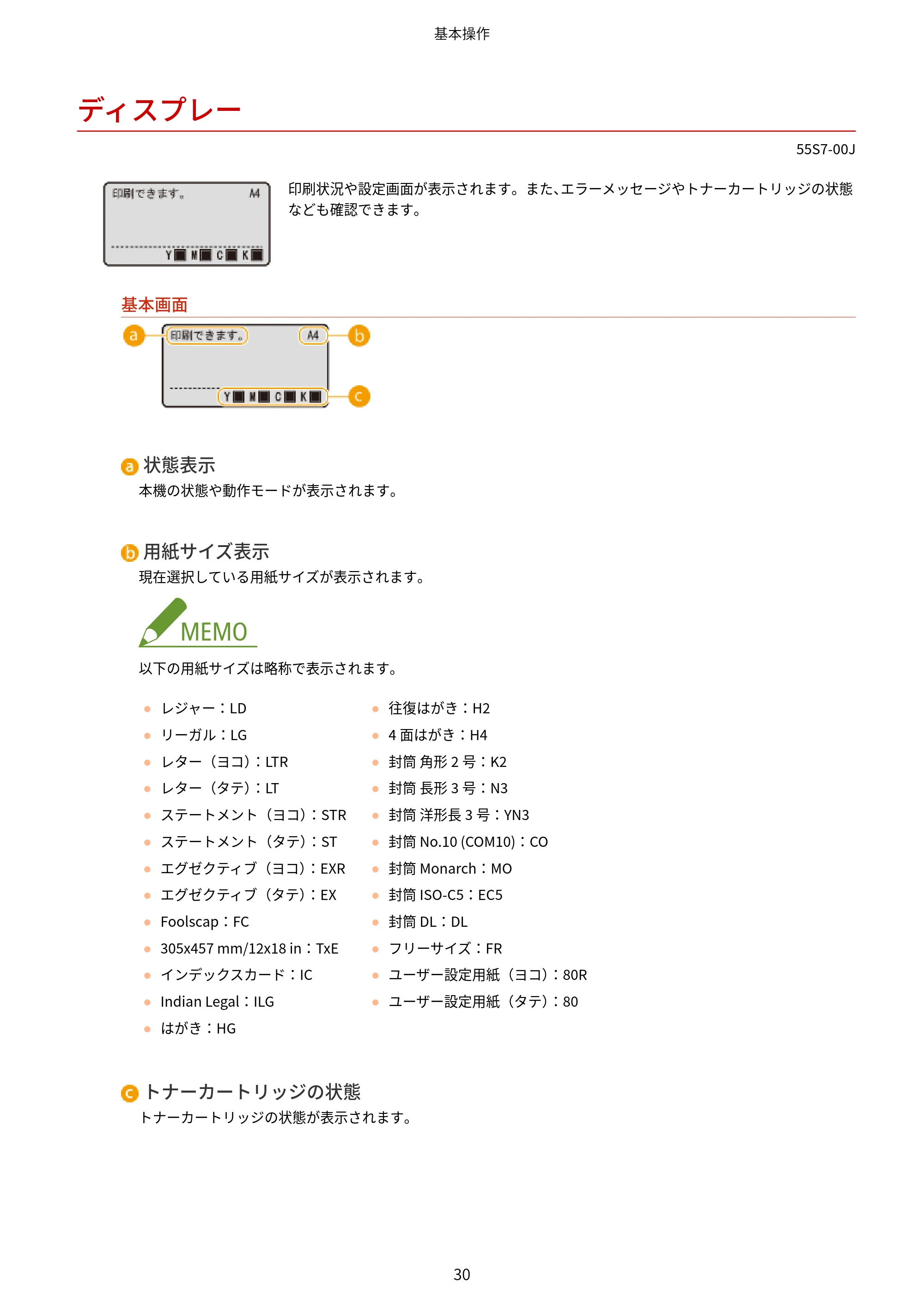 キヤノン LBP853Ci/LBP852Ci/LBP851C ユーザーズガイド 2020年9月9日掲載(PDF:9.12MB) — ディスプレー — 原本ページ — 36ページ