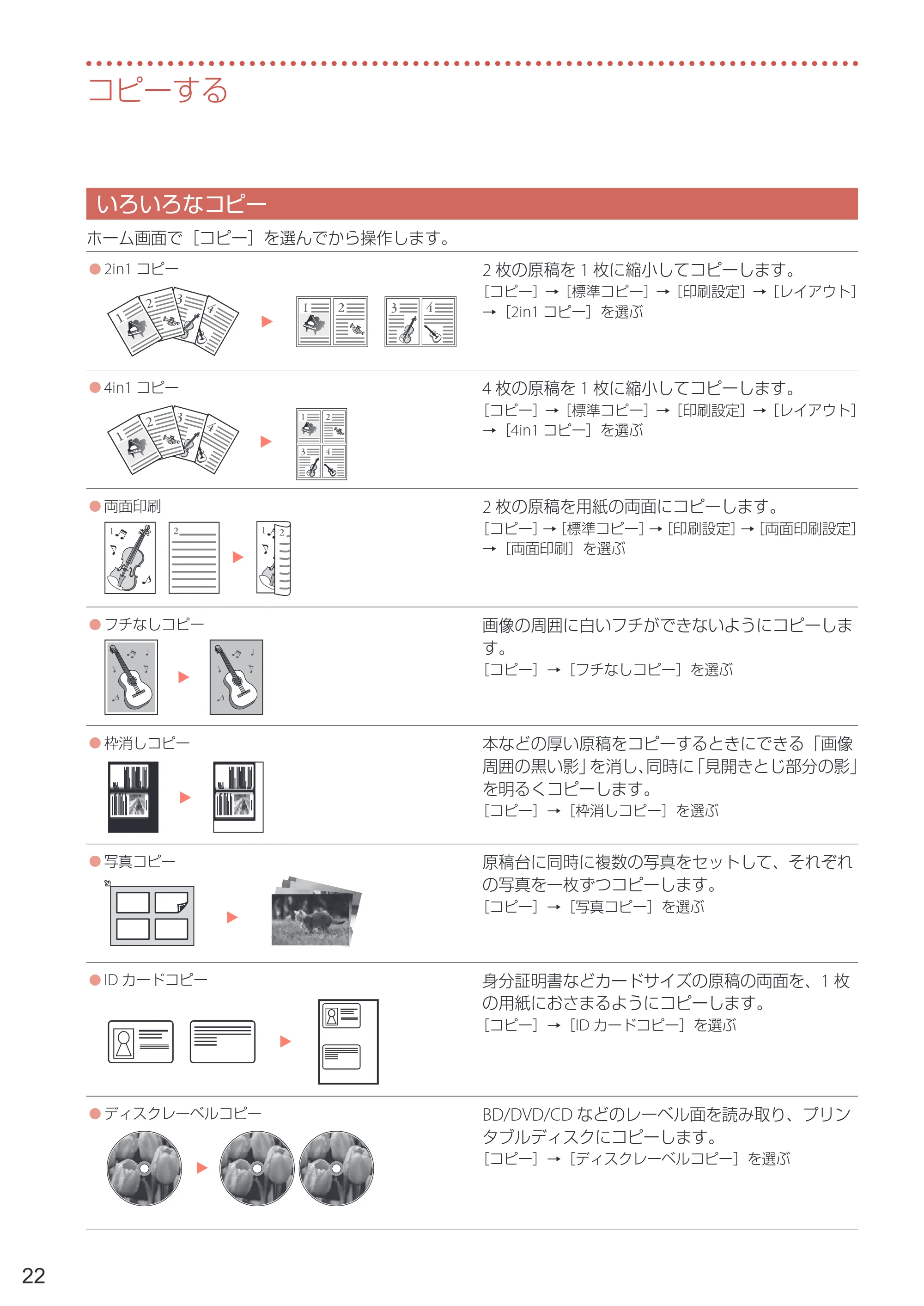 キヤノン PIXUS XK90 設置・基本操作マニュアル 2020年8月27日掲載（PDF：6.70MB） — いろいろなコピー — 原本ページ — 24ページ