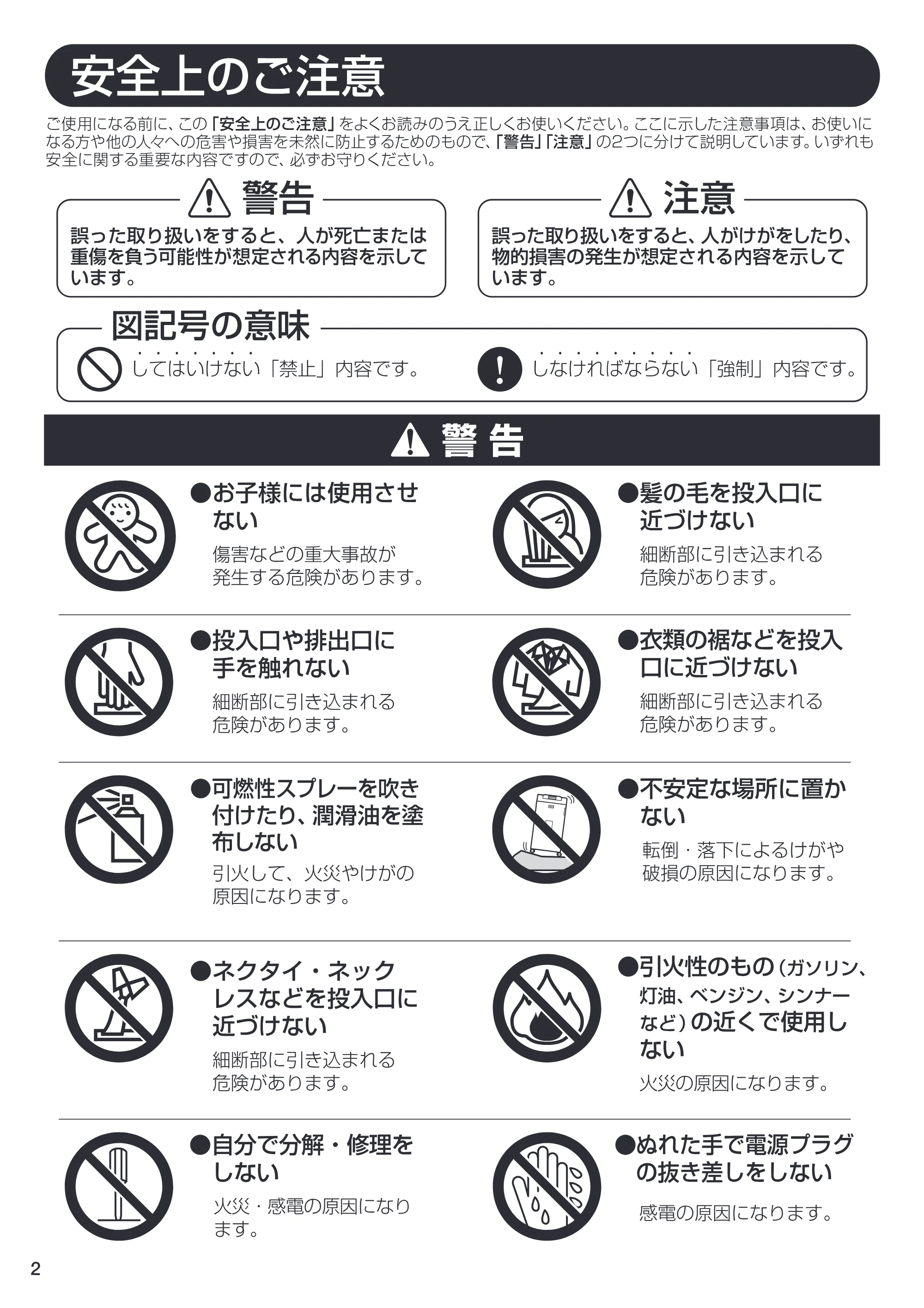 アイリスオーヤマ AFS280C- 取扱説明書 — 原本ページ — 2ページ