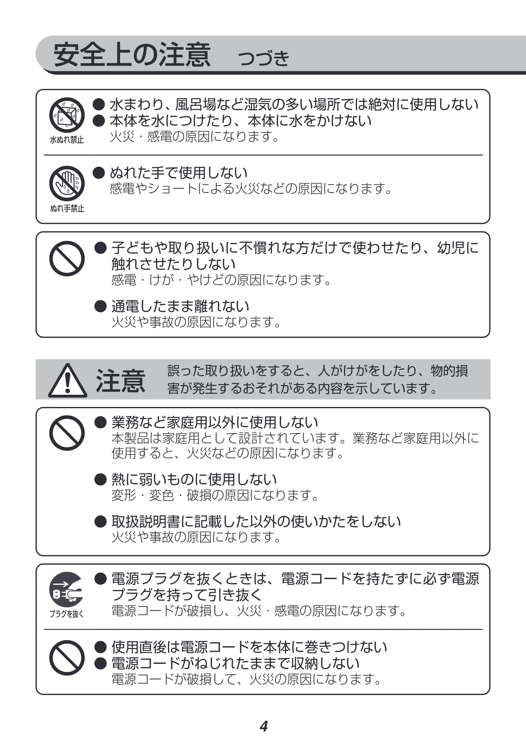 アイリスオーヤマ IRS-P2 取扱説明書 — 原本ページ — 4ページ