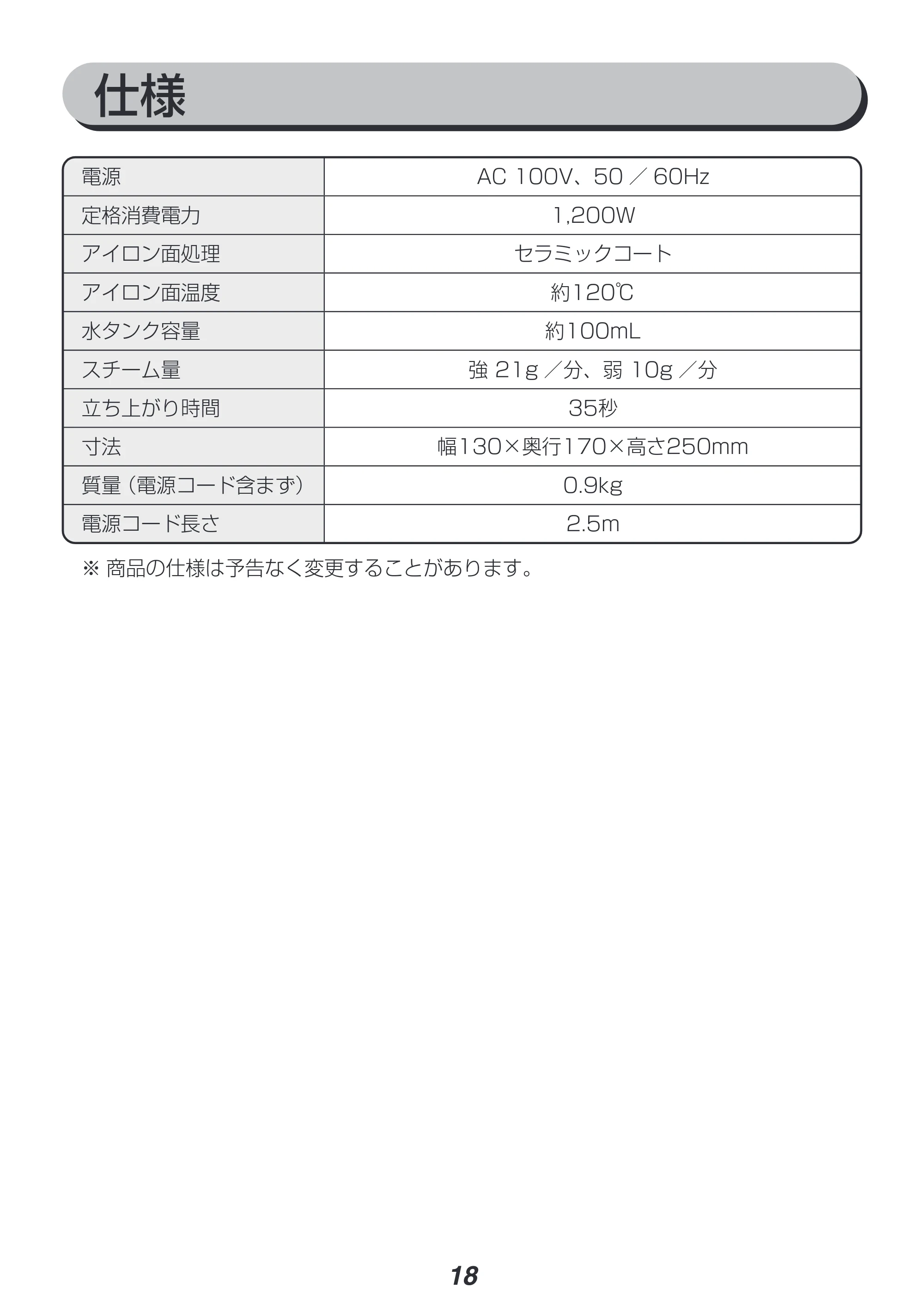 アイリスオーヤマ IRS-P2 取扱説明書 — 原本ページ — 18ページ