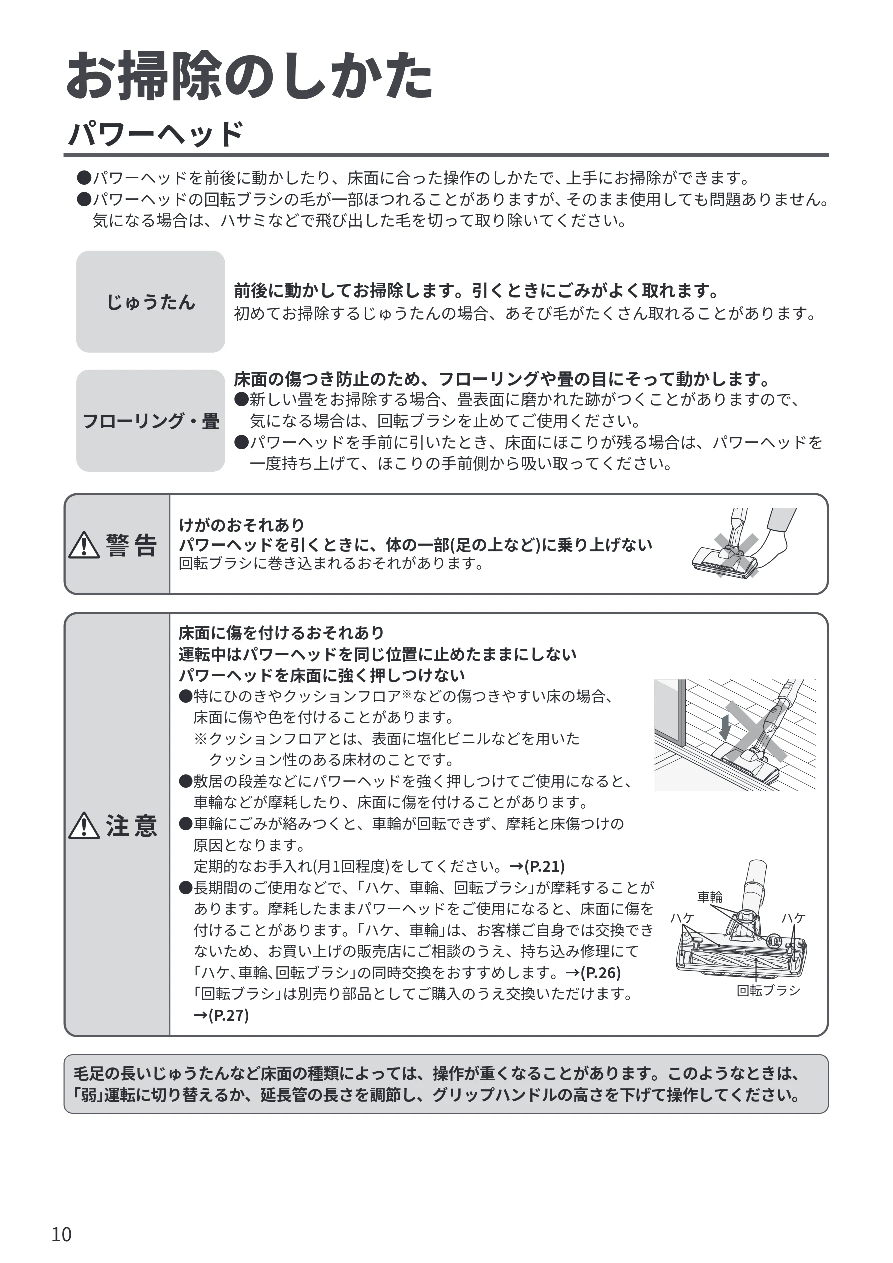 日立 CV-SP300R 取扱説明書 — お掃除のしかた — 図版 10-1 — 10ページ