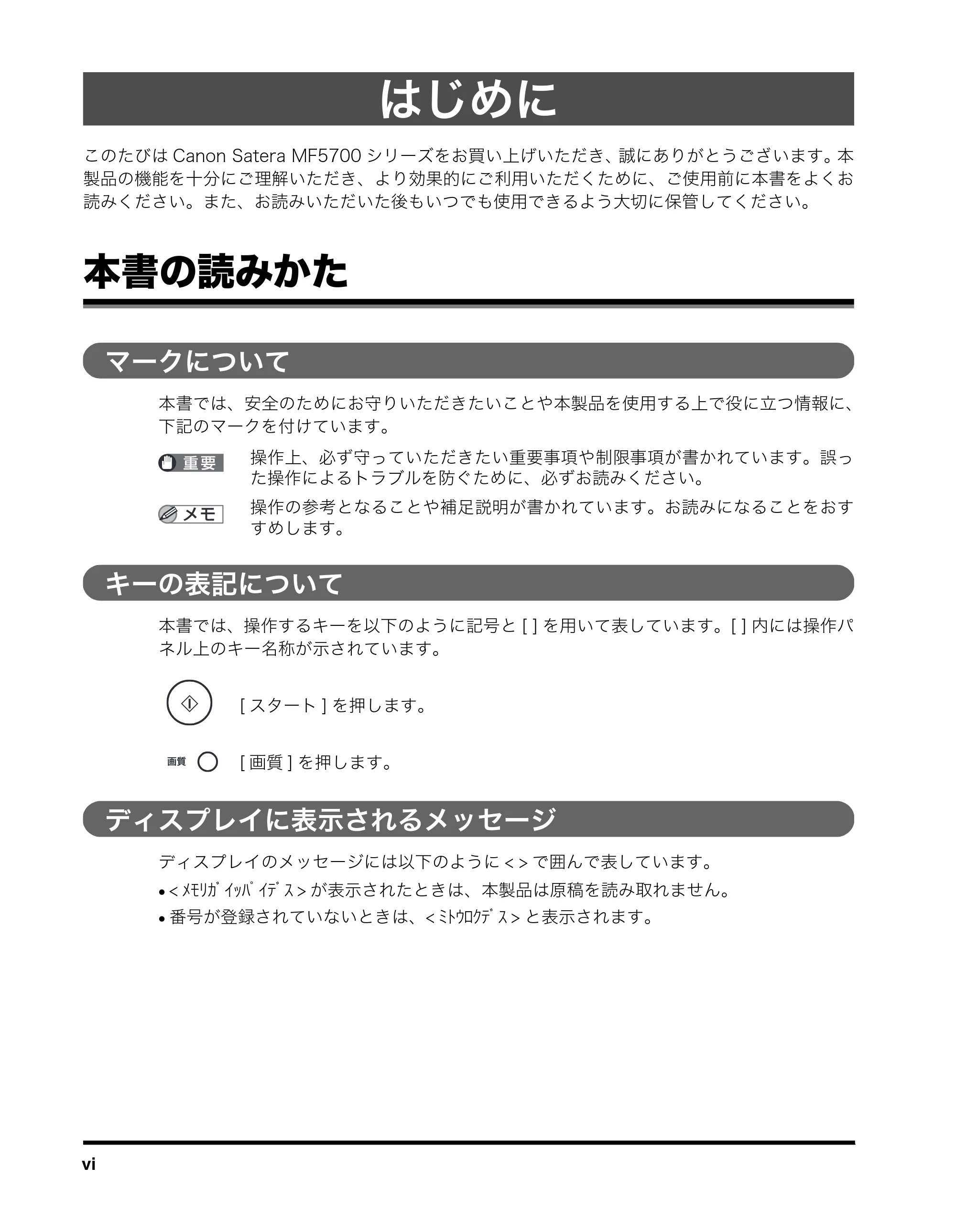 キヤノン MF5750 ファクスガイド (PDF形式/4.29Mバイト) — はじめに — 原本ページ — 7ページ