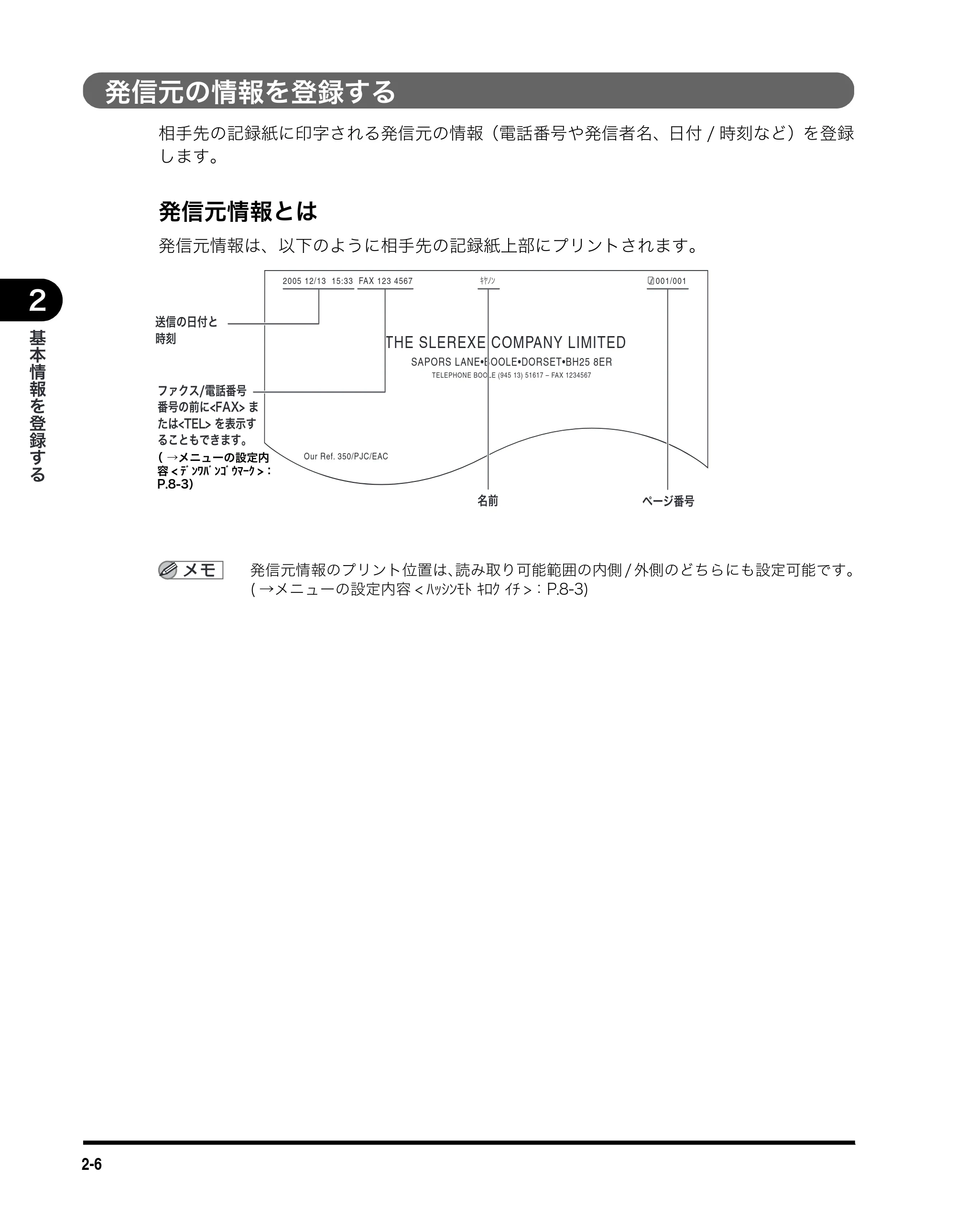 キヤノン MF5750 ファクスガイド (PDF形式/4.29Mバイト) — 発信元の情報を登録する — 原本ページ — 17ページ