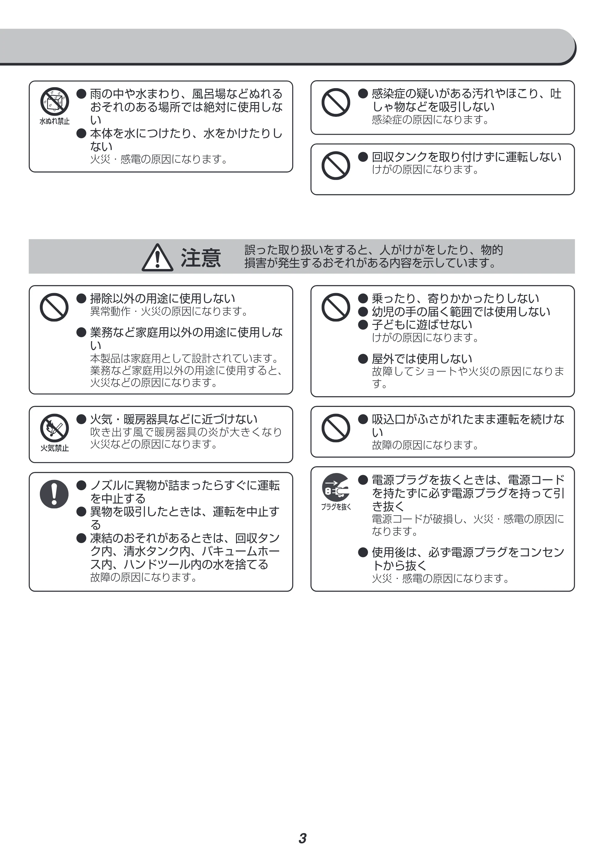 アイリスオーヤマ RNS-P10 取扱説明書 — 原本ページ — 3ページ