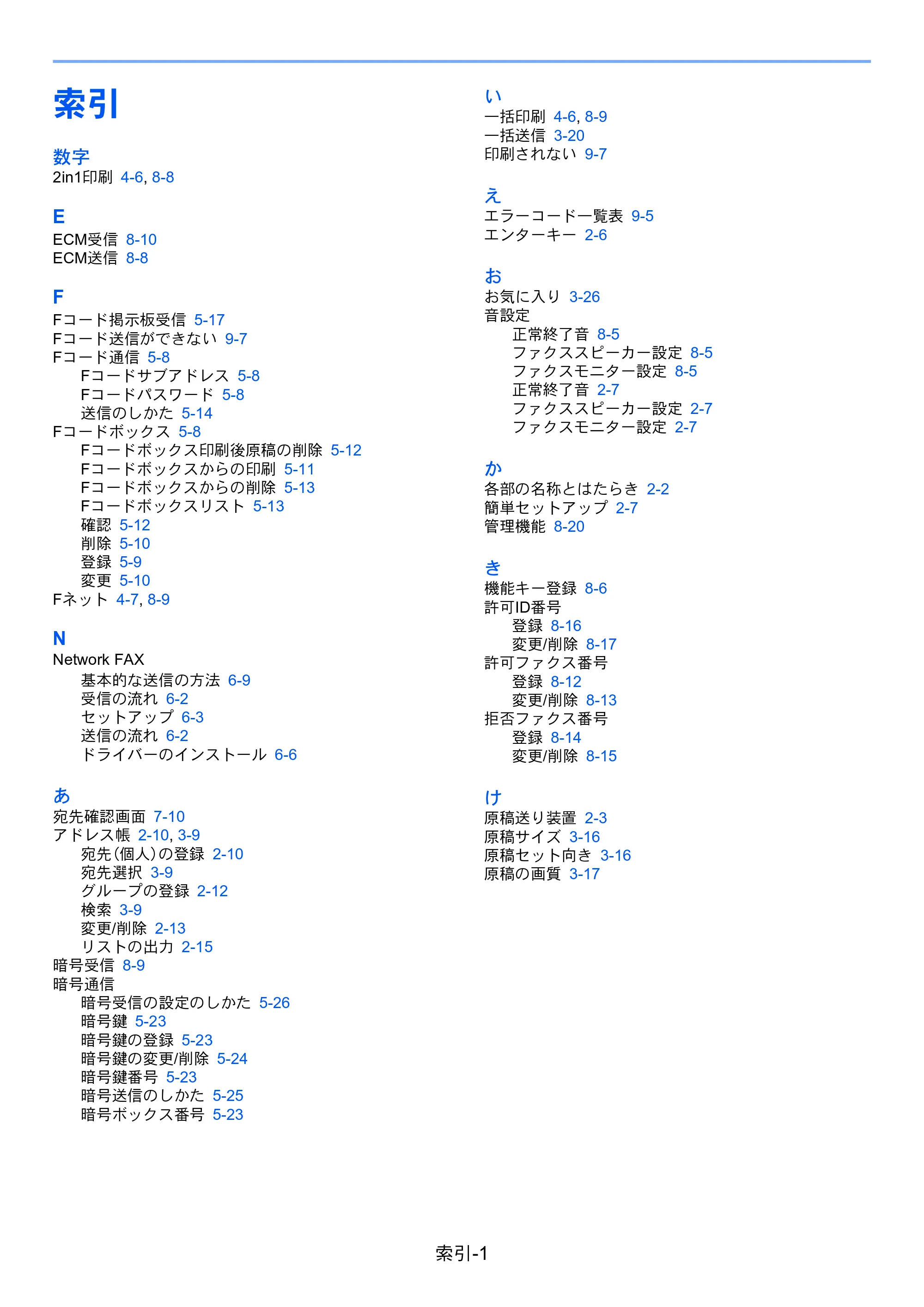 京セラ TASKalfa 352ci TASKalfa 352ci FAX使用説明書 — 索引 — 原本ページ — 193ページ