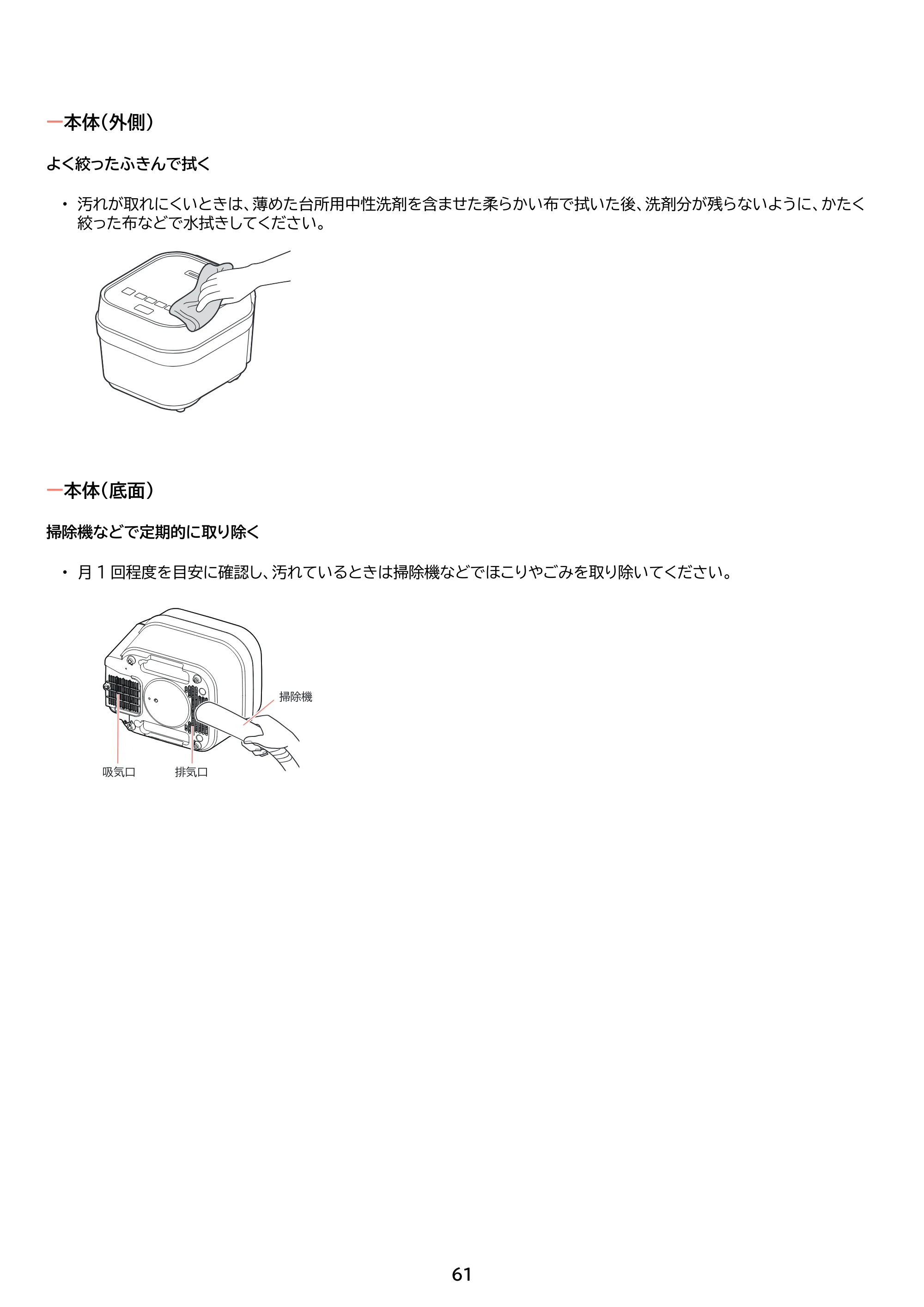 アイリスオーヤマ RC-IGA50 取扱説明書 — 原本ページ — 61ページ